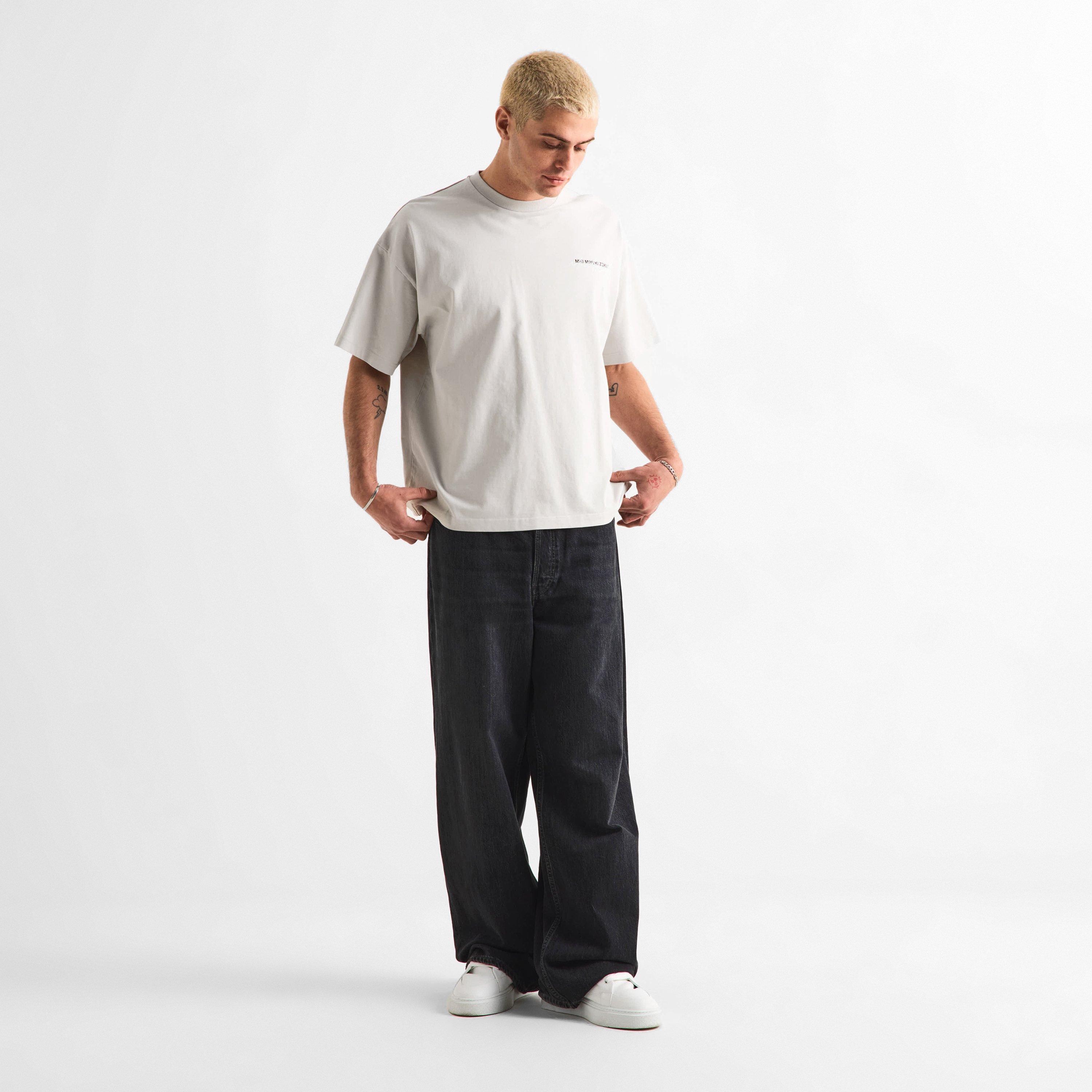 Grey/Black - MKI MIYUKI ZOKU - Script T-Shirt - 6
