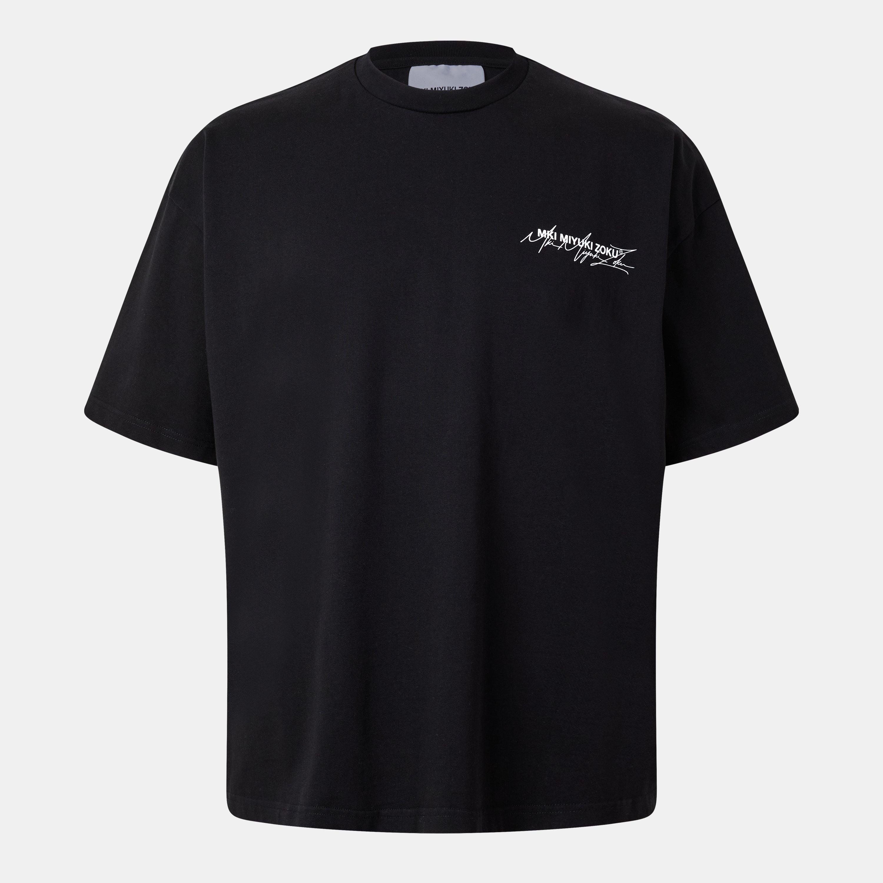 Black/Grey - MKI MIYUKI ZOKU - Script T-Shirt - 1