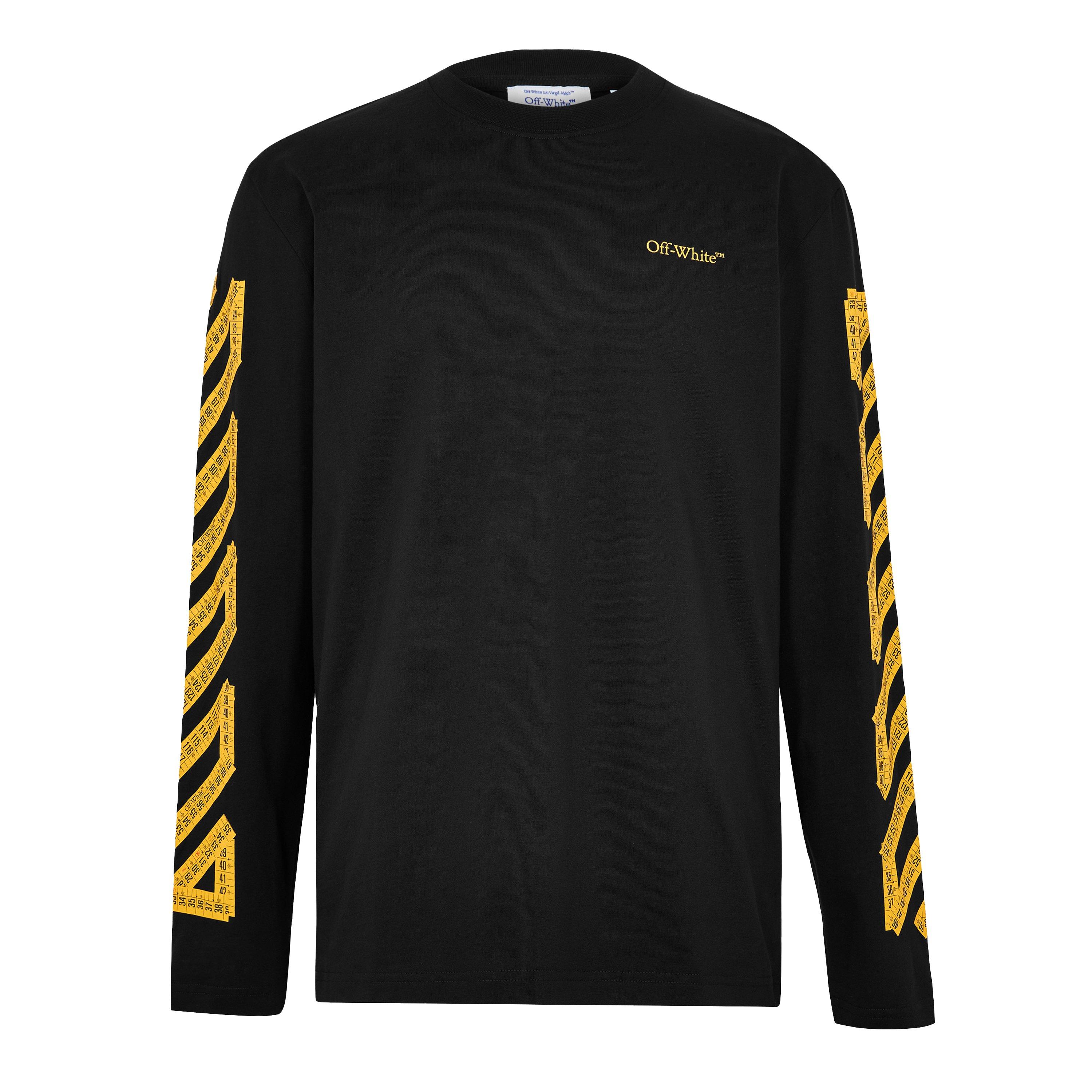 Off White Men's Arrow Skate Long Sleeve T-Shirt - Black-Citrus - L
