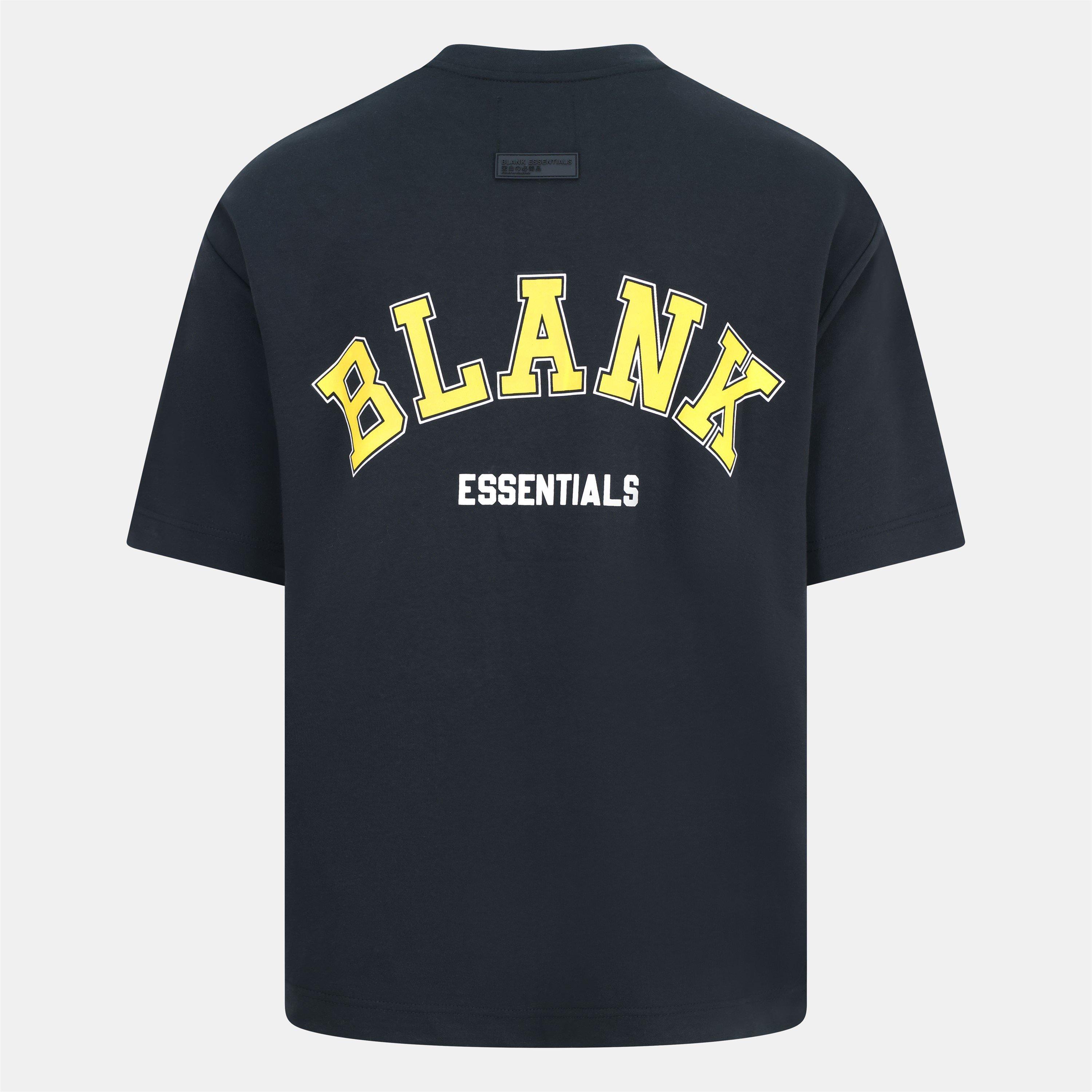 Black - Blank Essentials - Men's College Oversized T-Shirt - 2