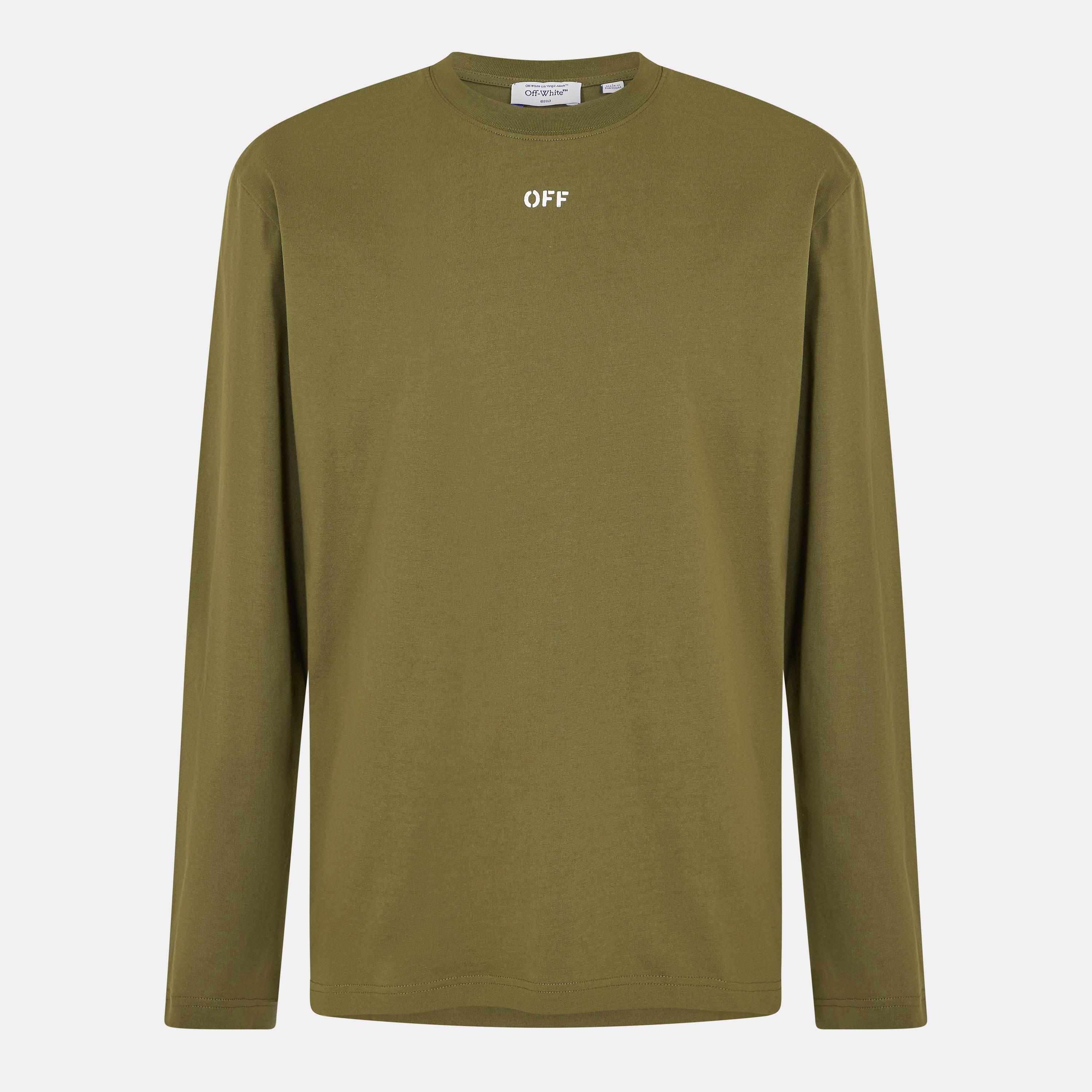 Off White Men's Skate Long Sleeve T-Shirt - White Moss - XL