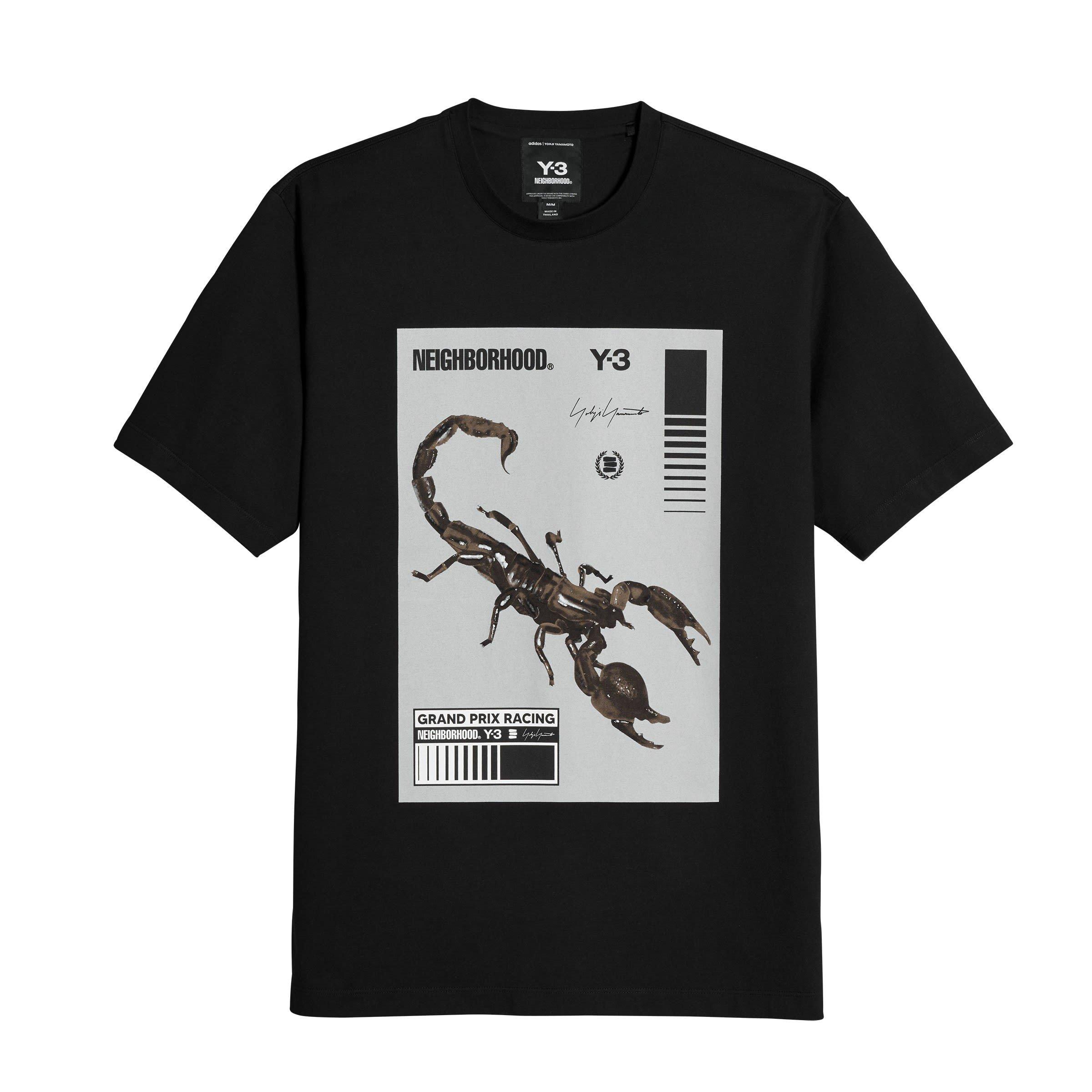 Black/Granite - Y3 - X Neighborhood Scorpion Graphic T-Shirt - 1