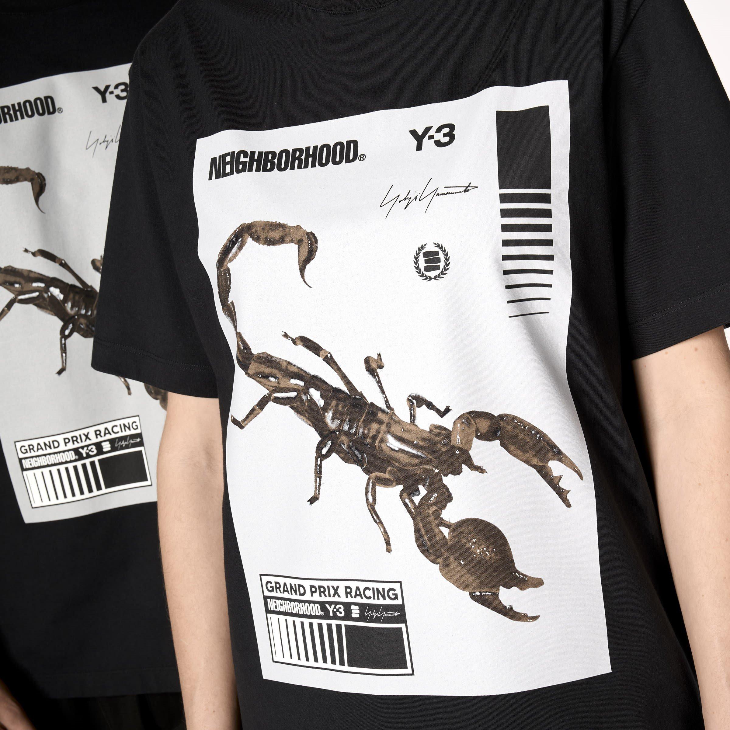 Black/Granite - Y3 - X Neighborhood Scorpion Graphic T-Shirt - 5