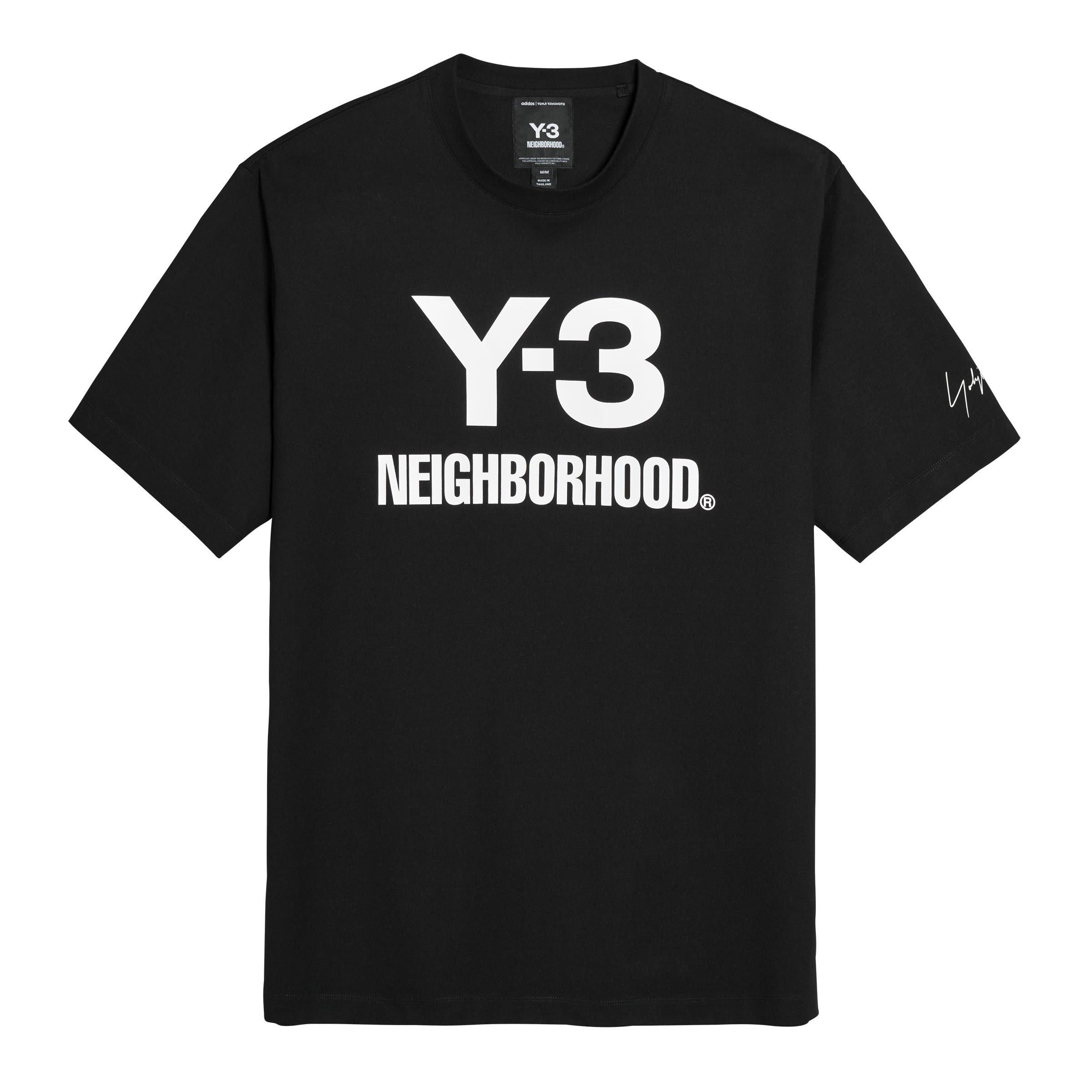 Black - Y3 - x Neighborhood Logo T-Shirt - 1