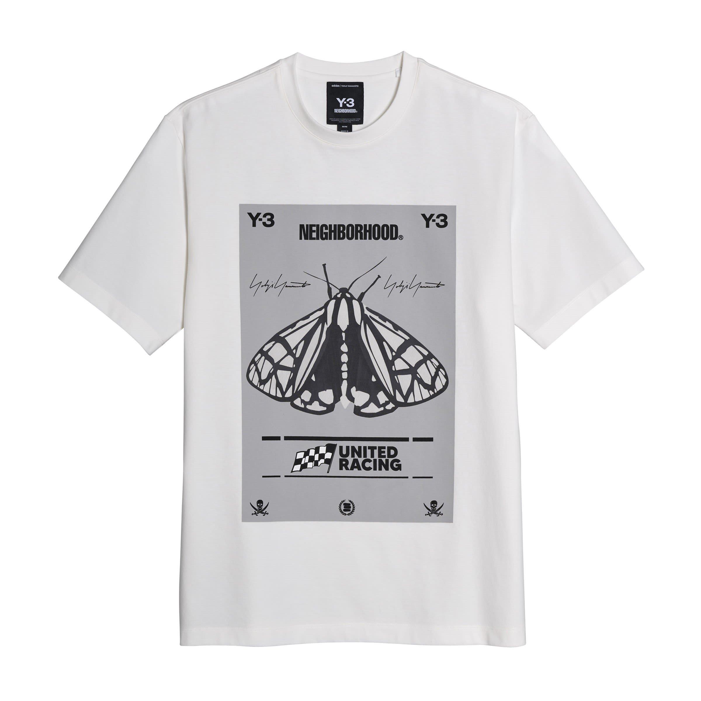Y3 X Neighborhood Moth Graphic T-Shirt - Core White - Large