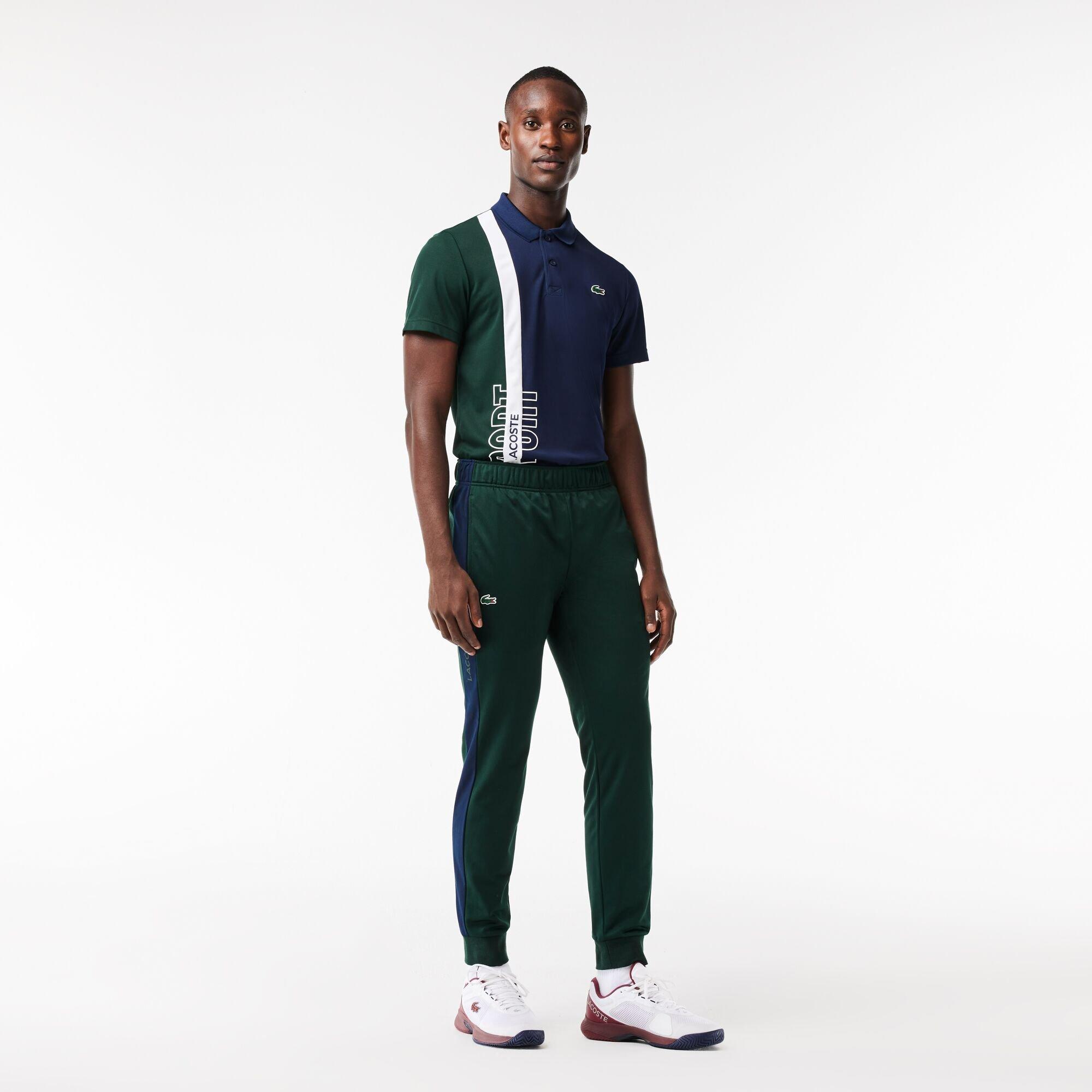 Lacoste Men's Sinople/Navy Slim Fit Joggers - M