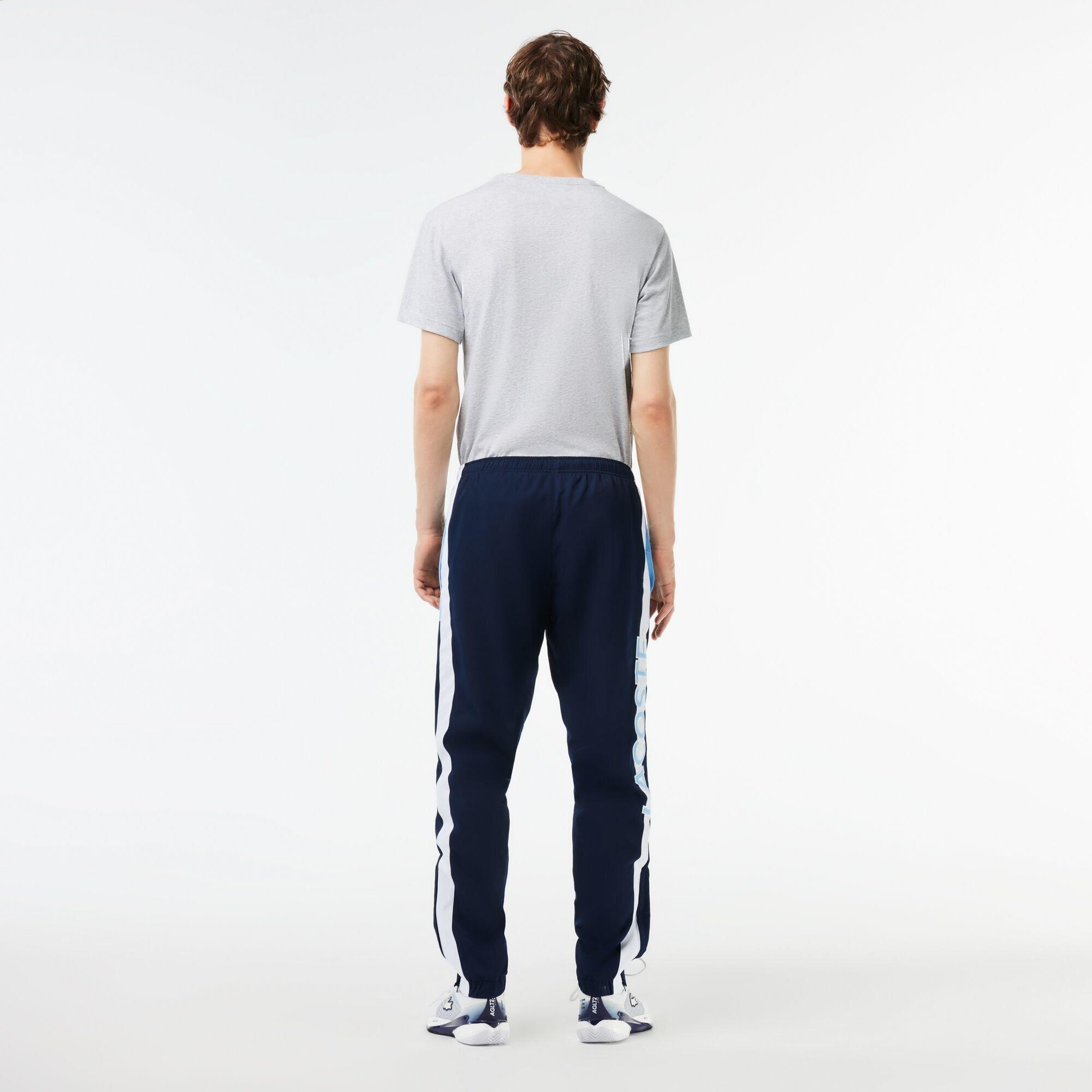 Navy Blue/White - Lacoste - Men's Slim Fit Joggers - 3