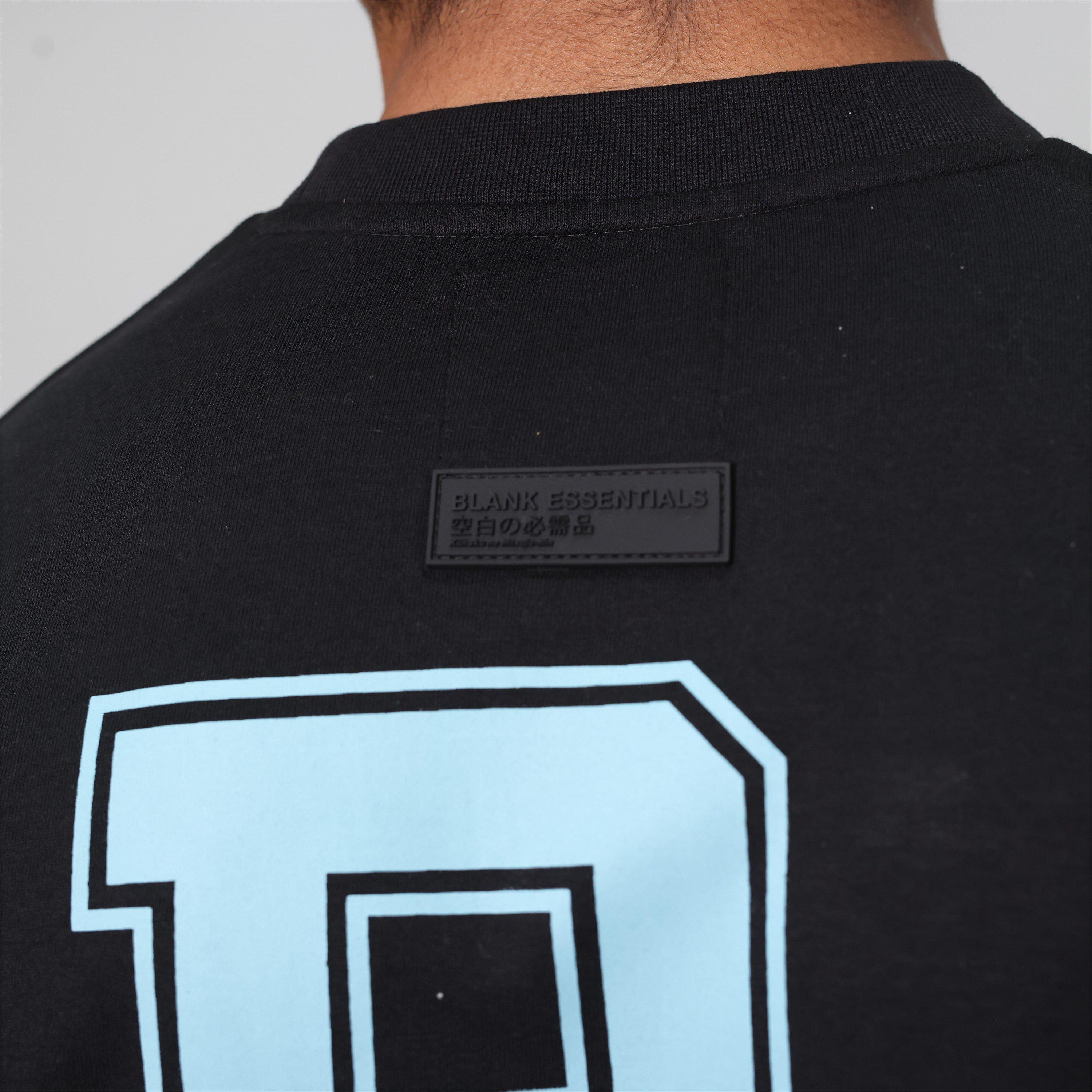 Black - Blank Essentials - Men's Collegiate Oversized T-Shirt - 5