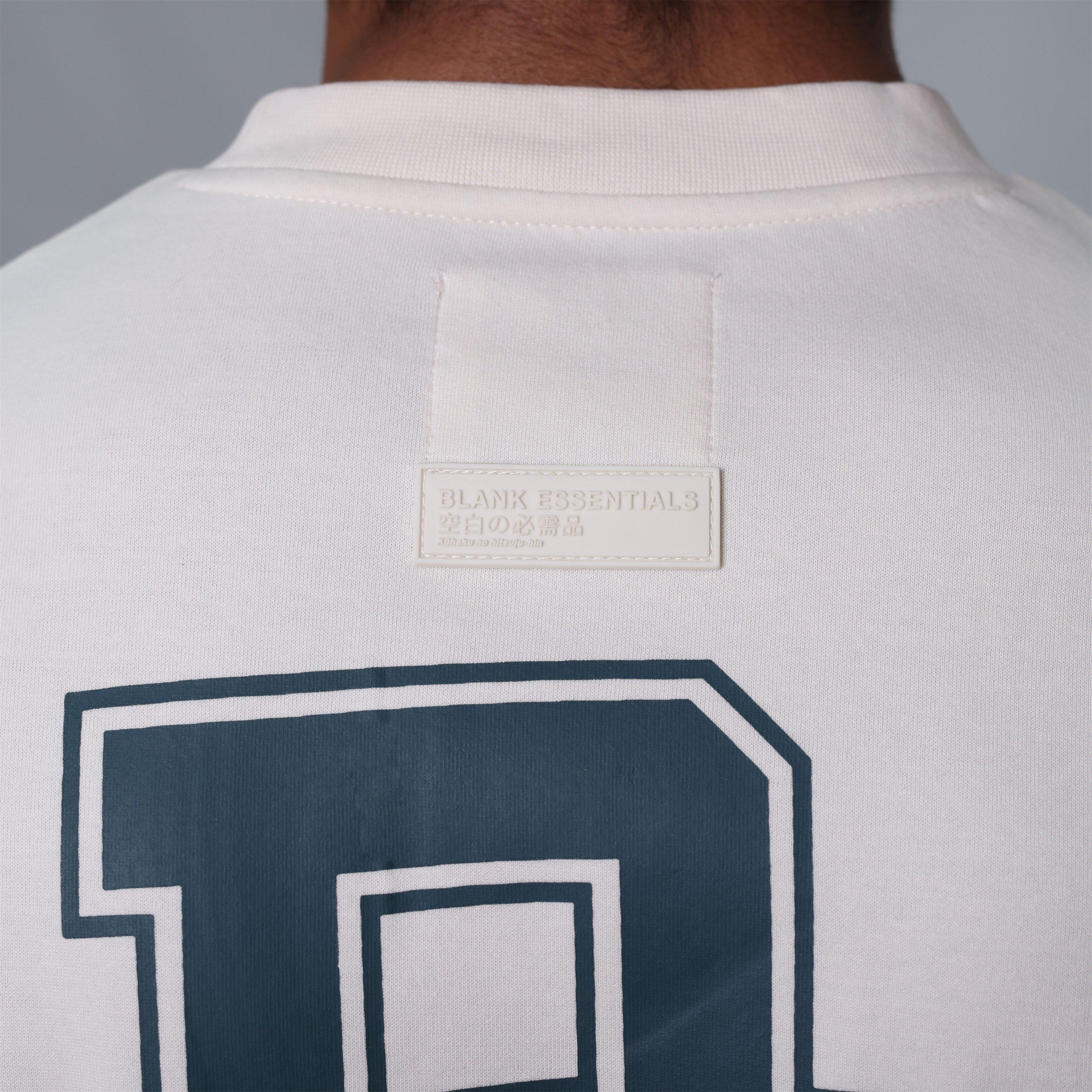 Bone - Blank Essentials - Men's Collegiate Oversized T-Shirt - 5
