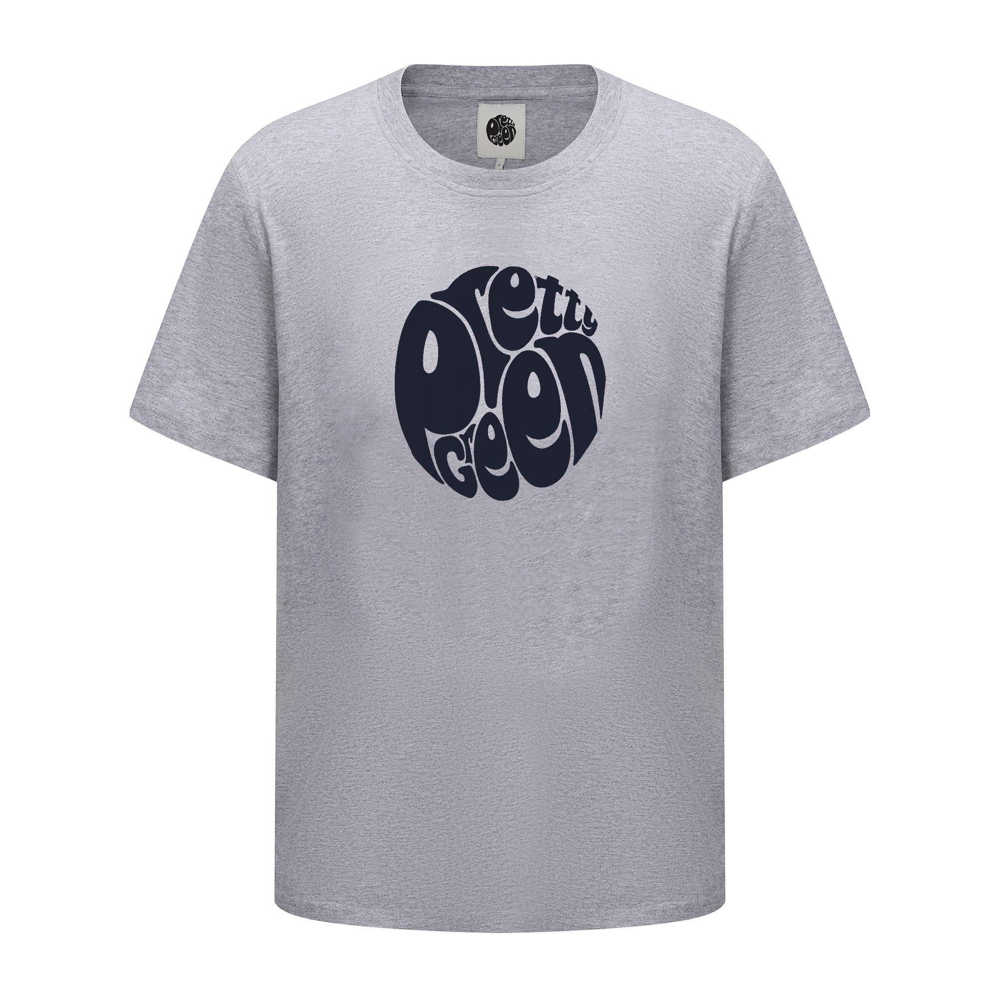 Pretty Green Men's Grey Green Large Logo Tee - Large - Image 3