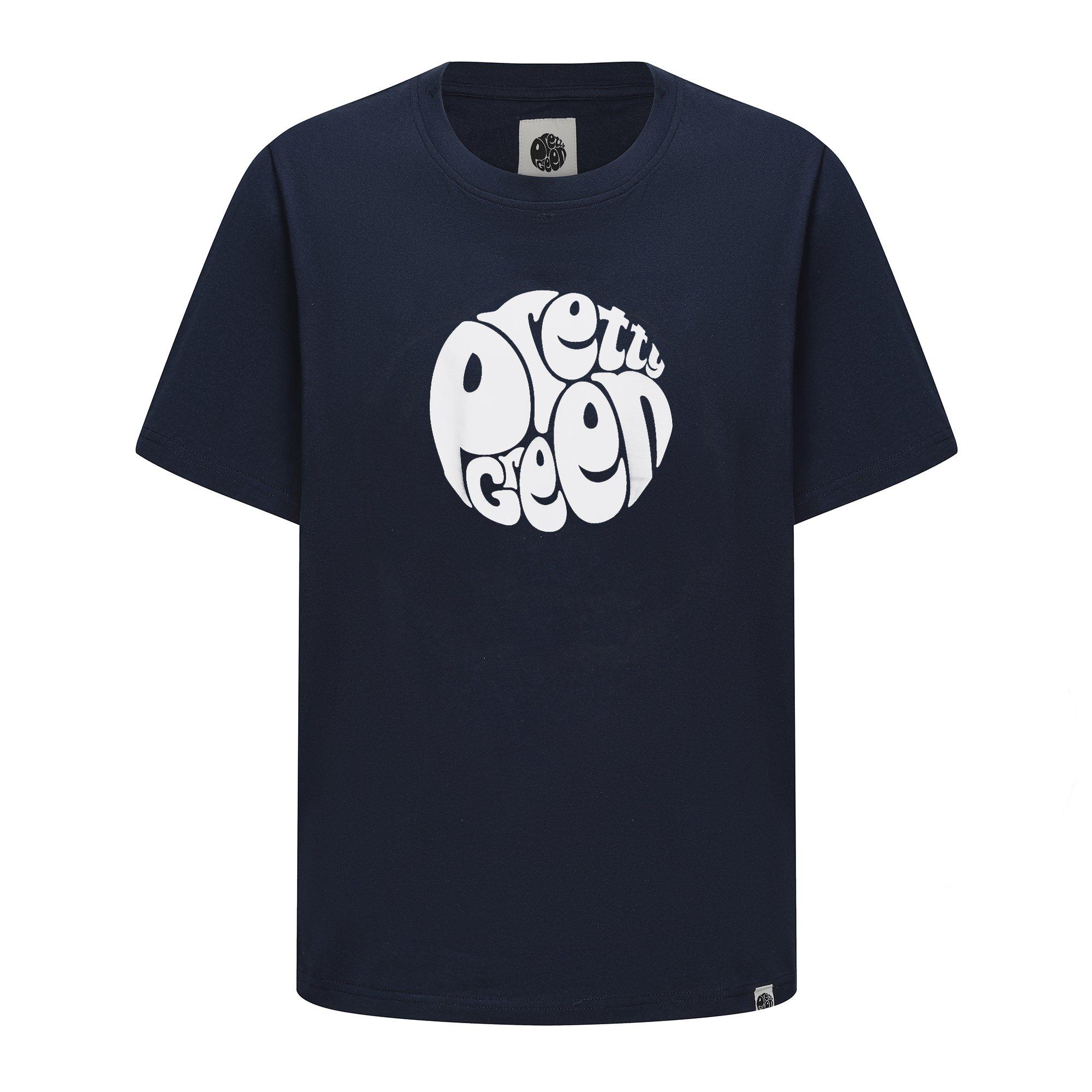 Pretty Green Men's Large Logo Tee - Navy - 2X Large