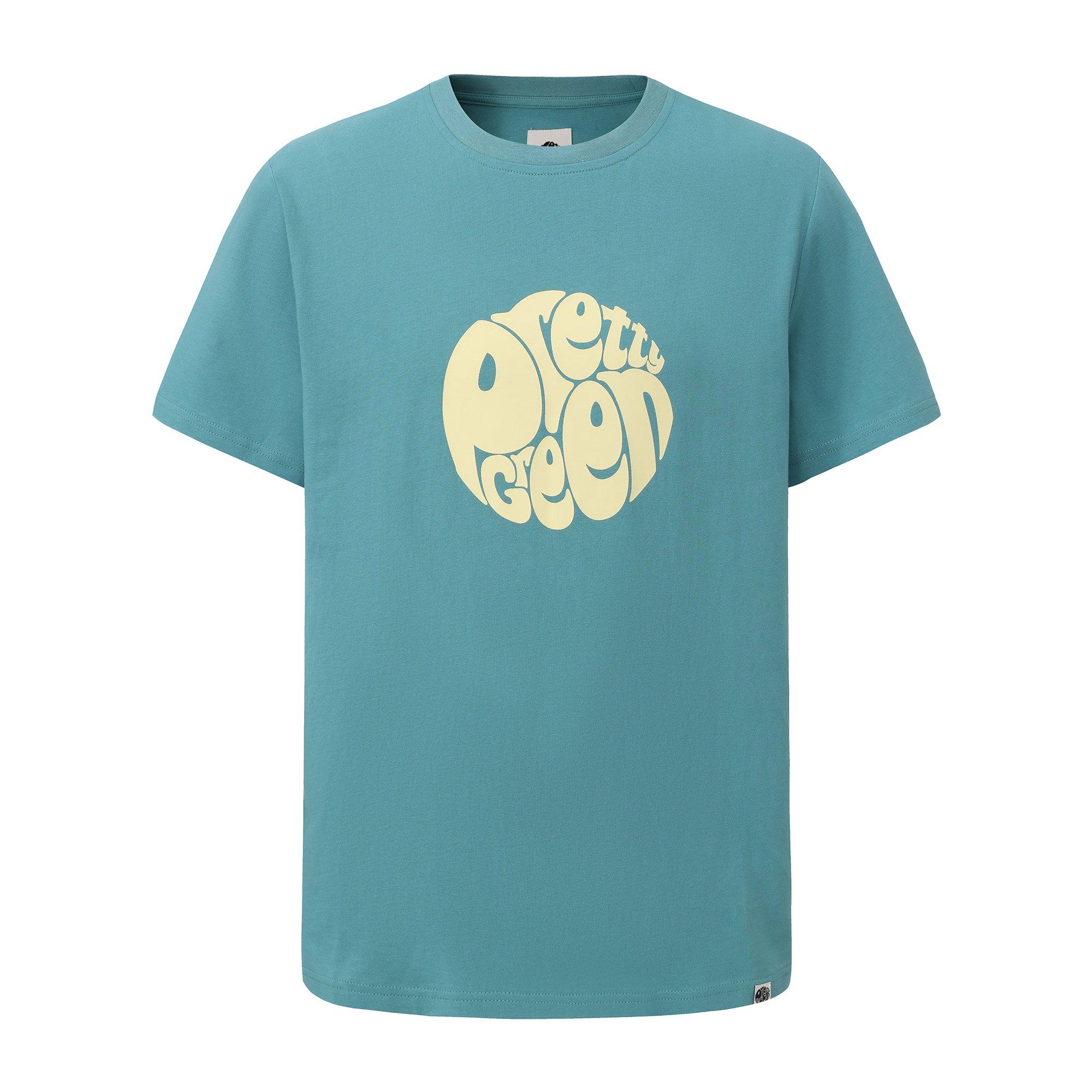 Pretty Green Men's Teal Large Logo Tee - Small