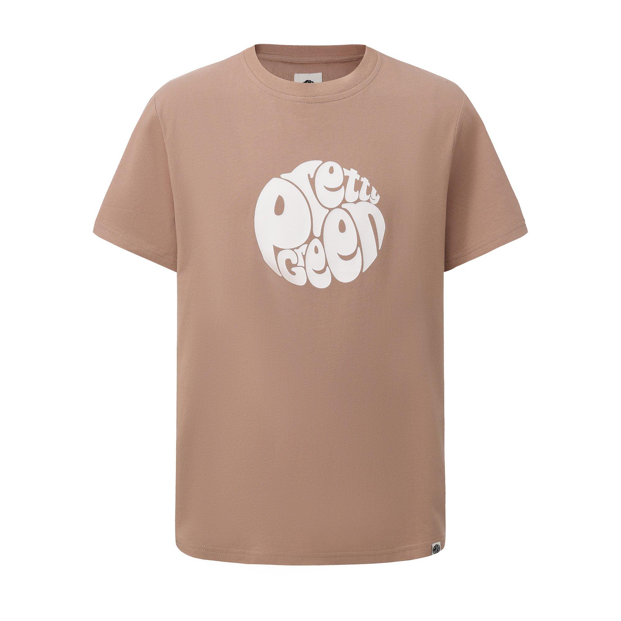 Pretty Green Men's Large Logo Tee - Brown - Large