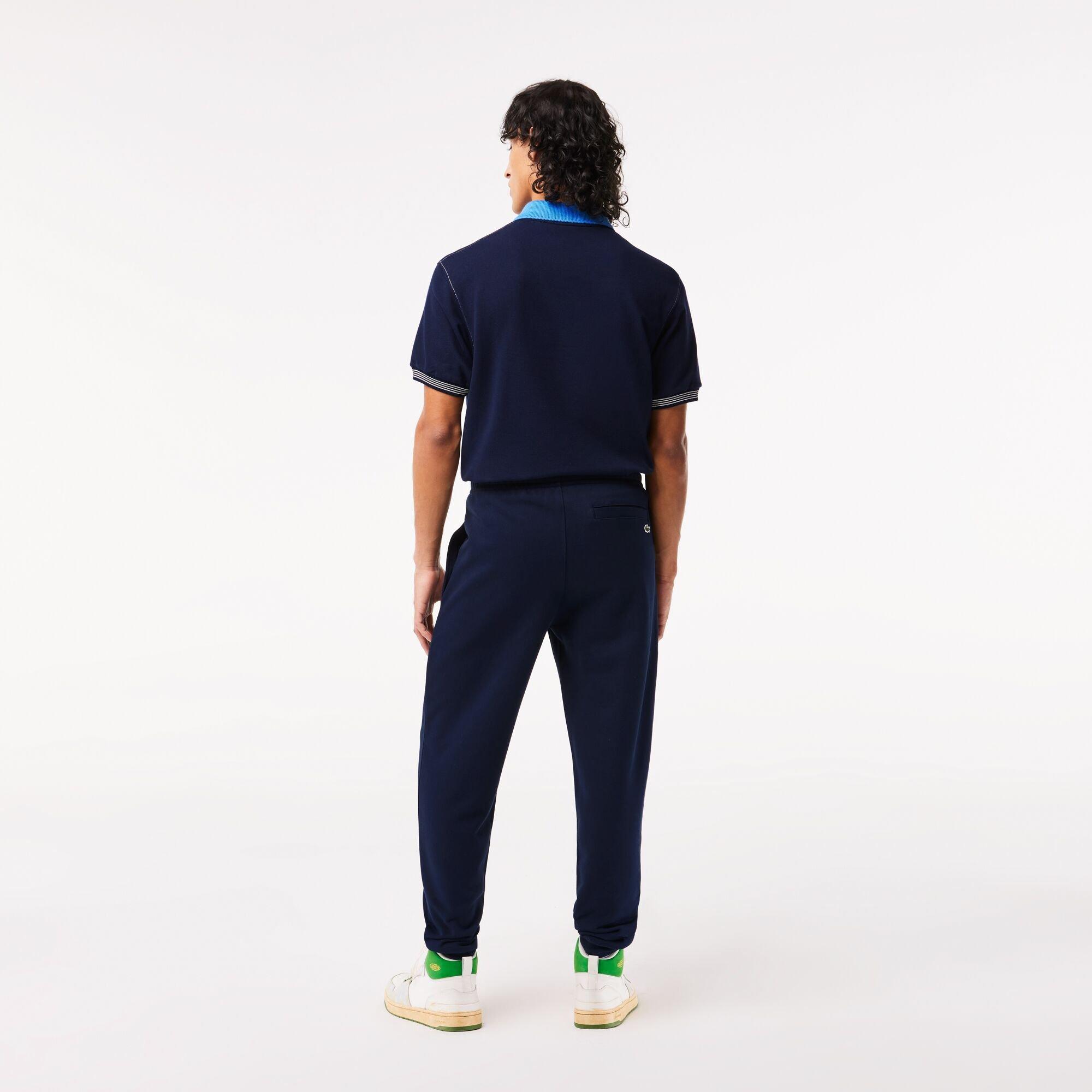 Marineblau - Lacoste - Men's Unbrushed Fleece Slim Fit Joggers - 3