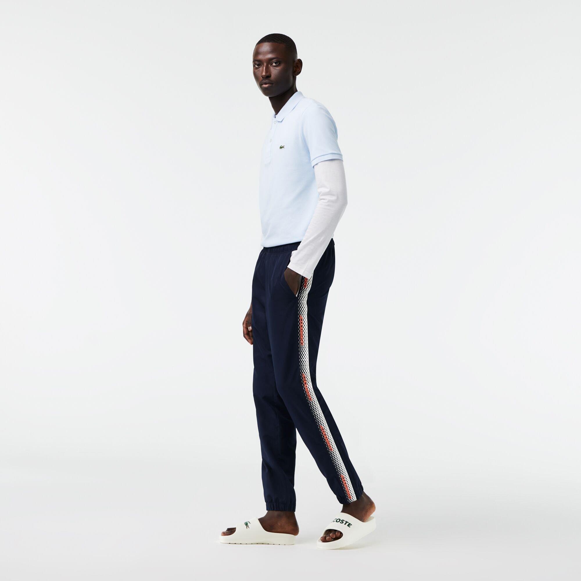 Navy Blue/Flour - Lacoste - Men's Slim Fit Joggers - 1