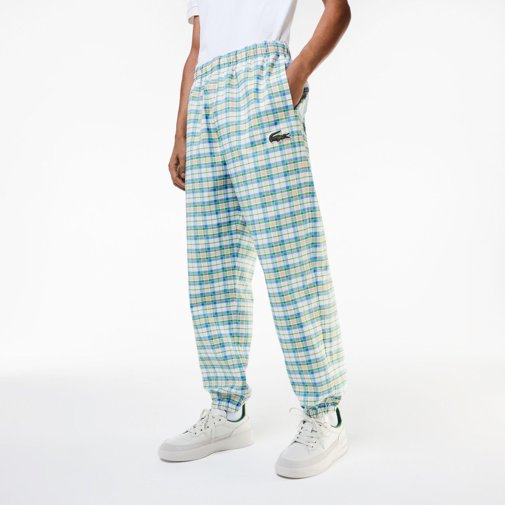 Flour/Multico - Lacoste - Men's Check Print Slim Fit Joggers - 2
