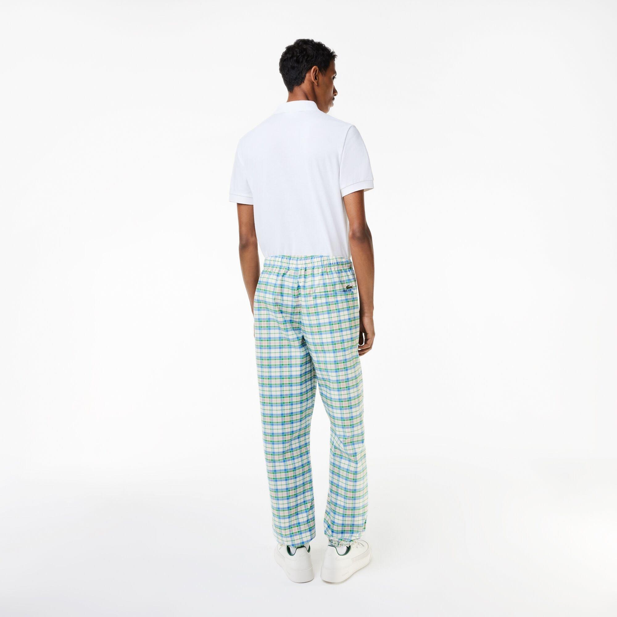 Flour/Multico - Lacoste - Men's Check Print Slim Fit Joggers - 3