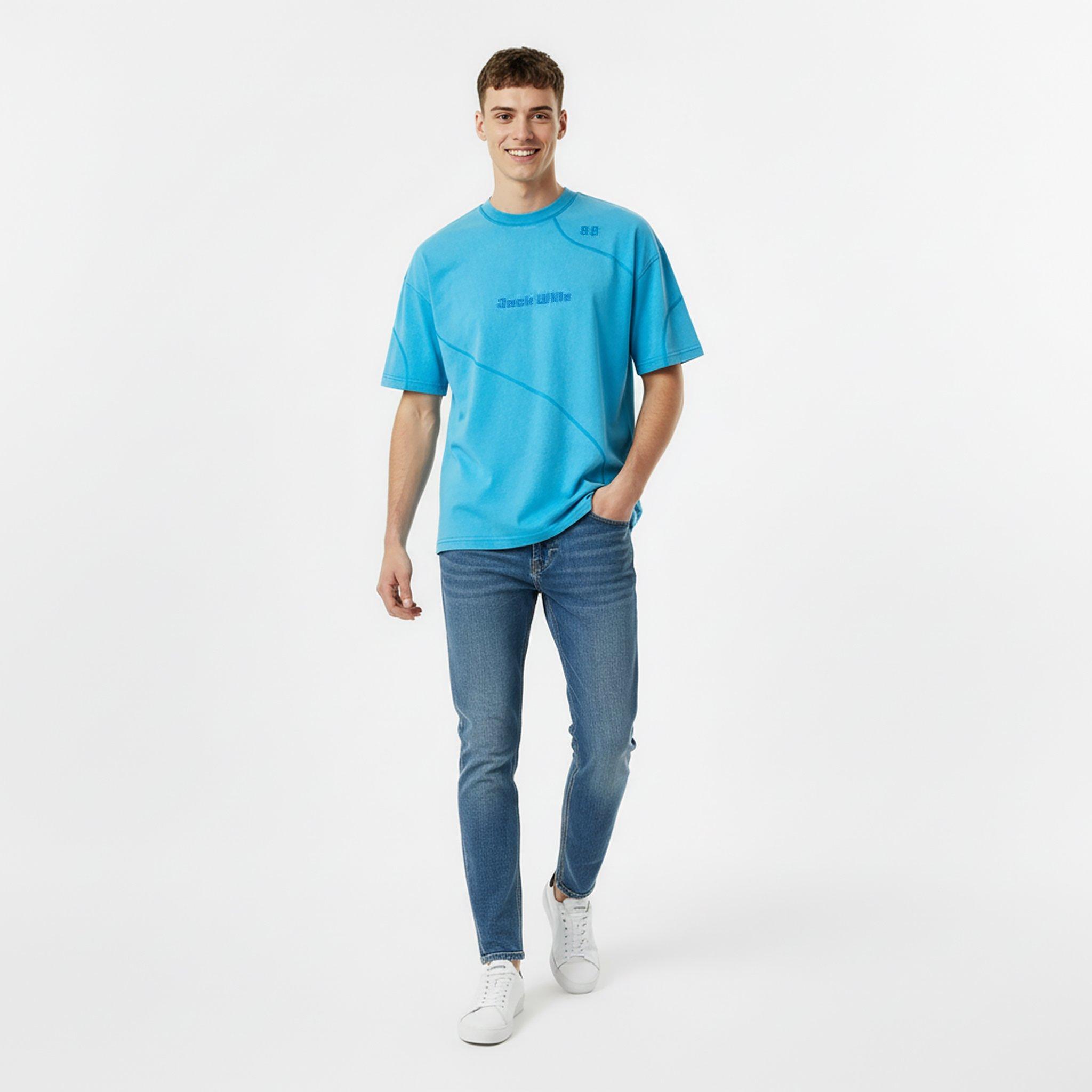 Cyan - Jack Wills - Sunbleach Cut & Sew T-Shirt - 5