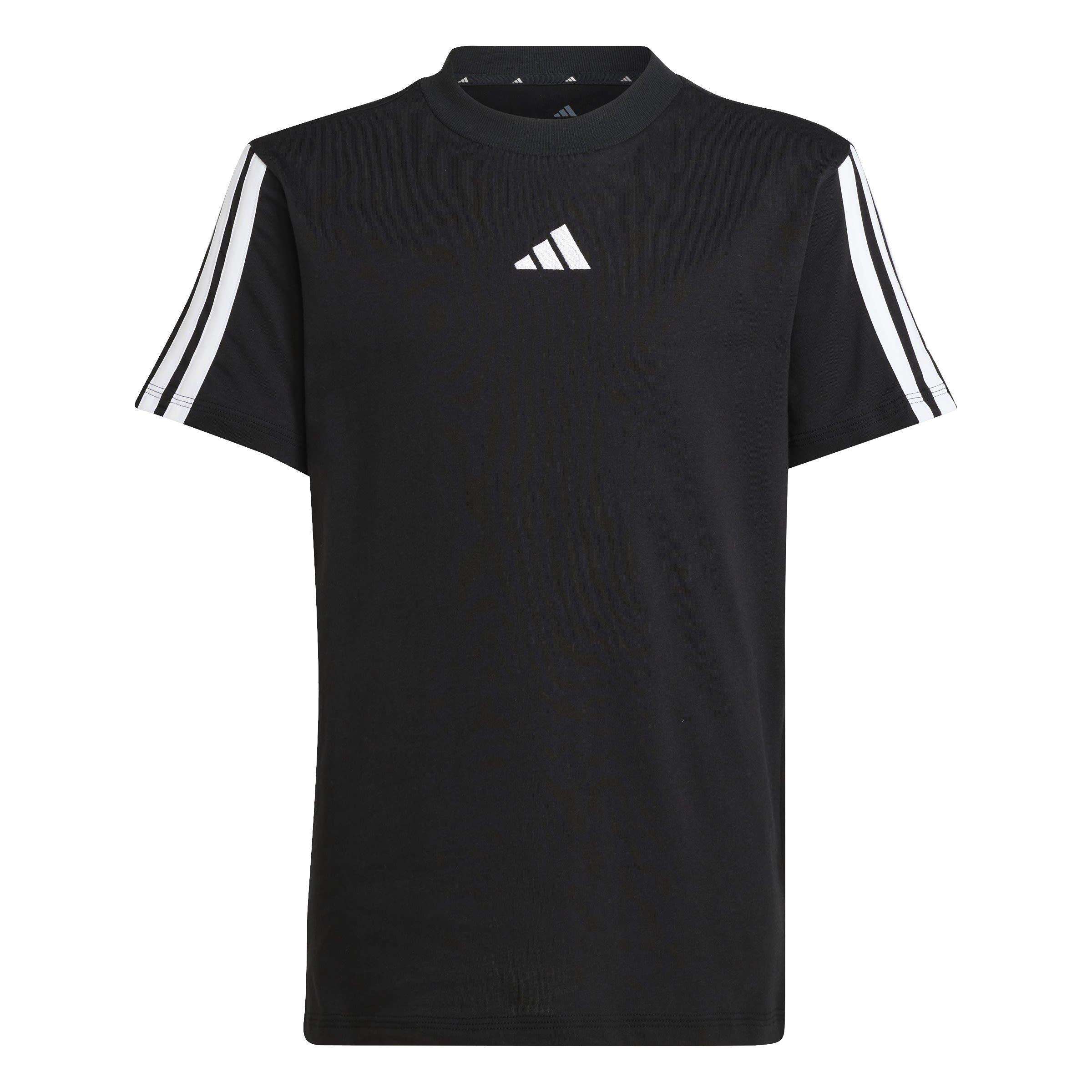 adidas 3 Stripe Essentials T Shirt Junior Regulare Passform T Shirts Sports Direct