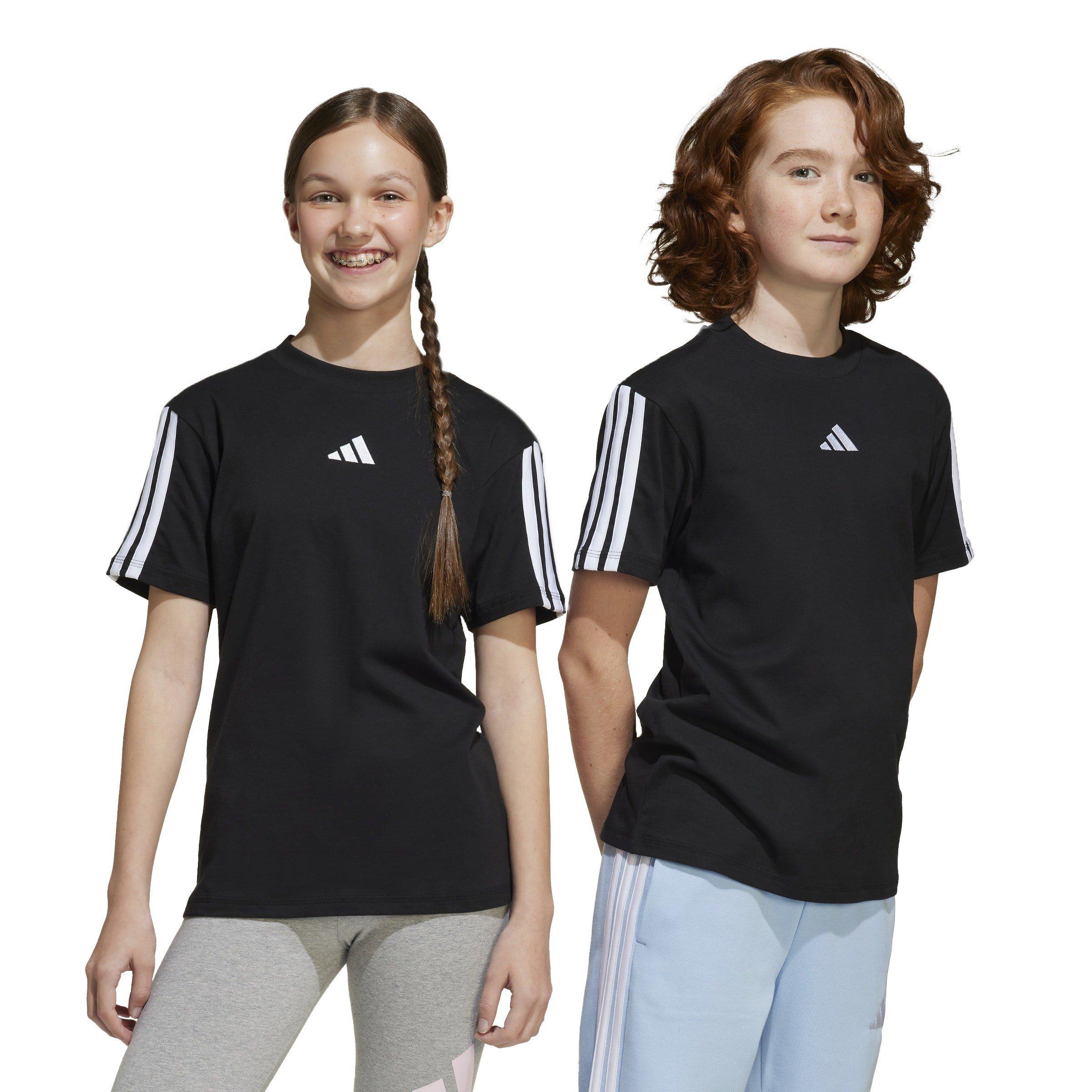 Sort/Hvid - adidas - 3 Stripe Essentials T-Shirt Junior - 2