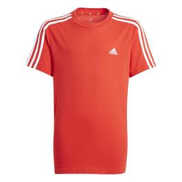 adidas 3 Stripe Essentials T Shirt Junior