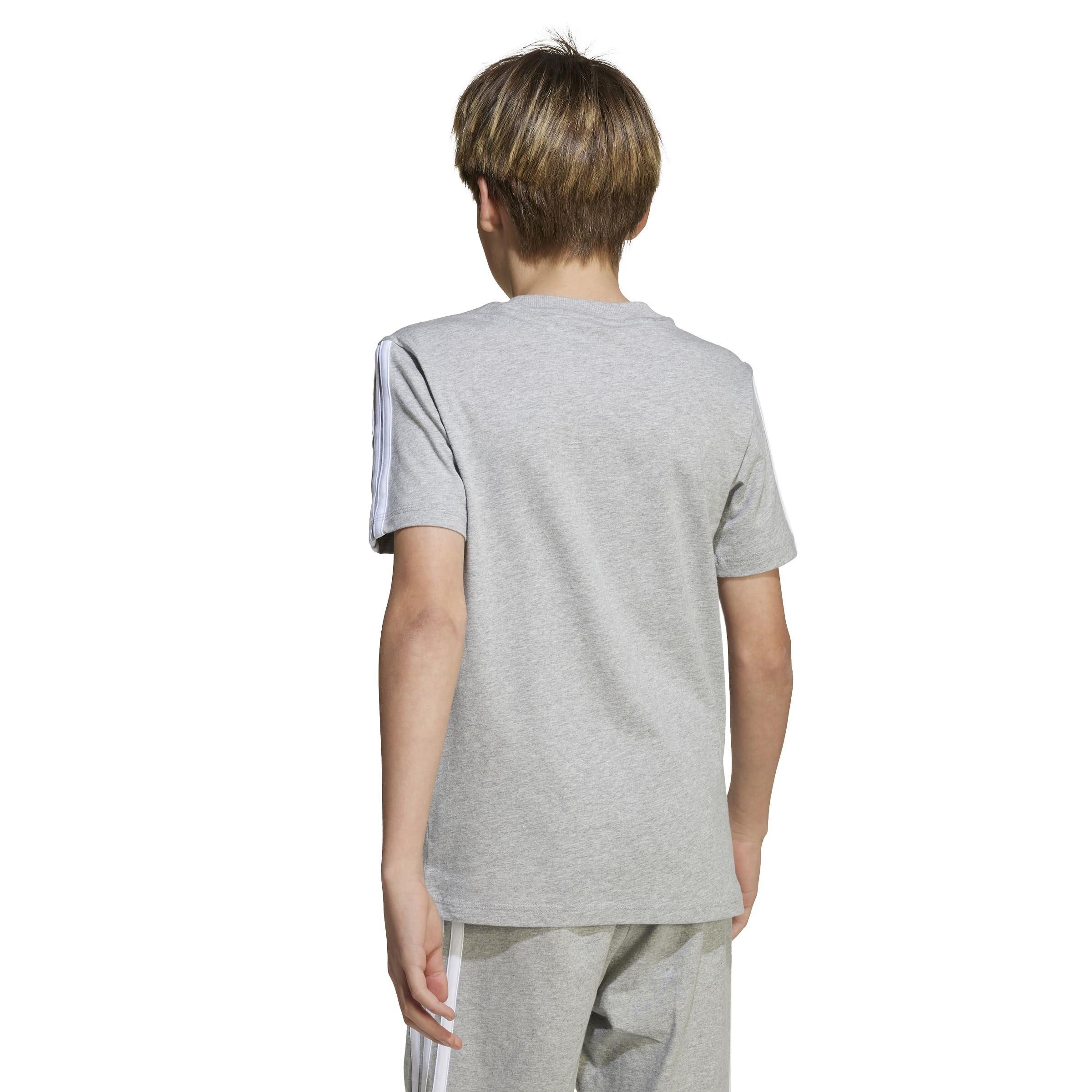 Siva/Bijela - adidas - 3 Stripe Essentials T-Shirt Junior - 5
