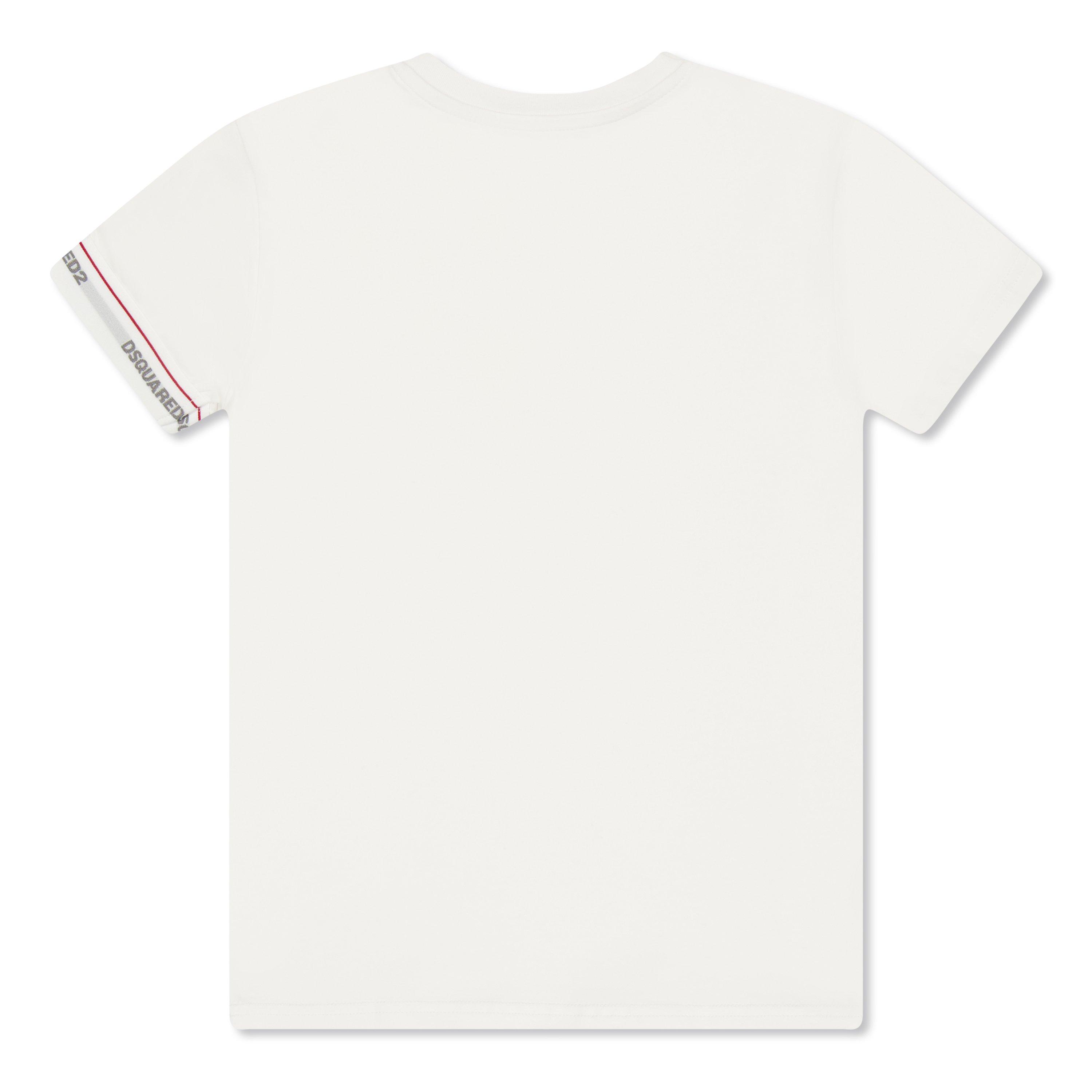 White DQ100 - DSquared2 - DSQ Arm Logo Tee Jn61 - 2