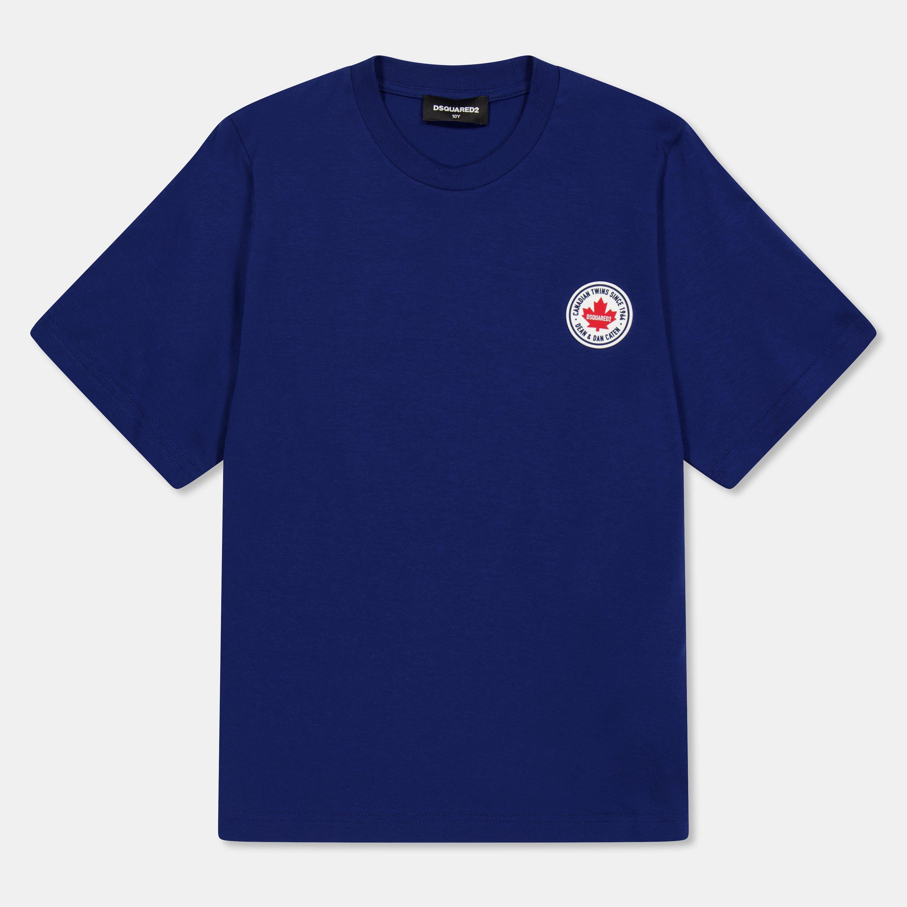 DSquared2 Kids' DSQ Small Logo T-Shirt - Blue DQ865 - Size 16Y