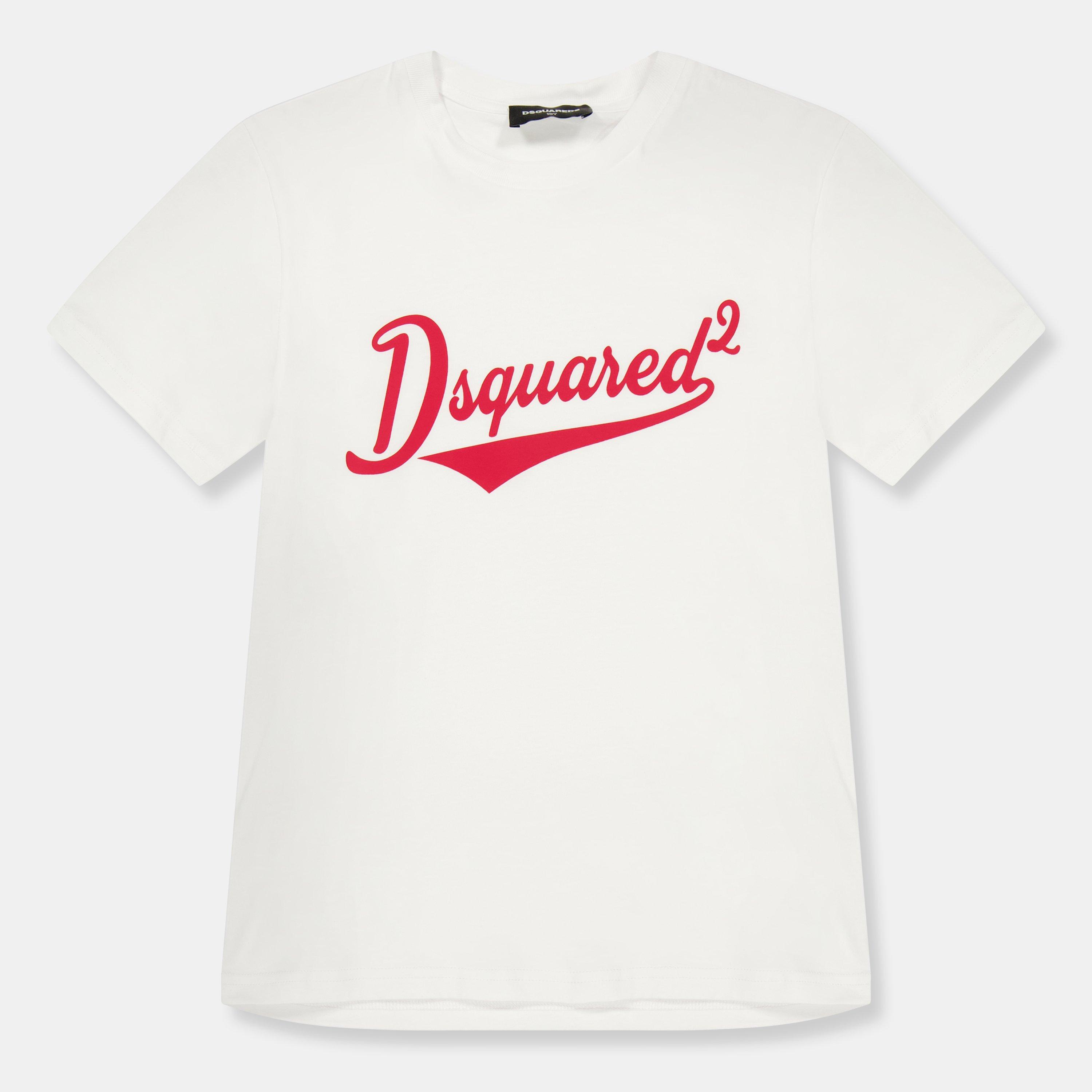 Dsquared2  Kids ' Dsq Logo T-Shirt - White Dq100 - 16Y
