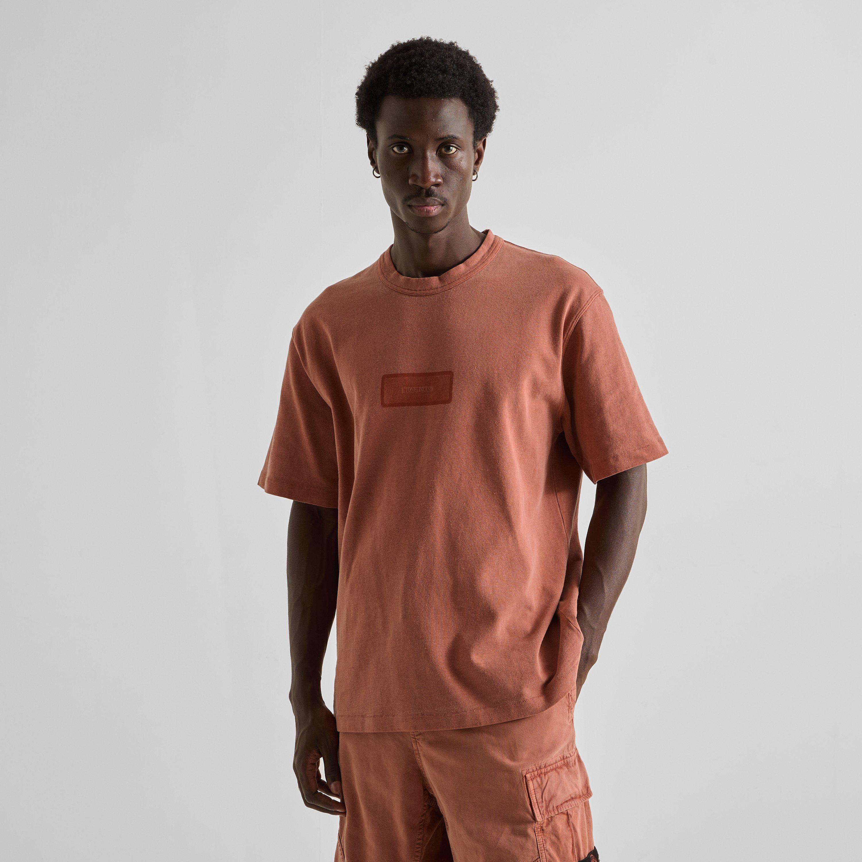 Brick Red V0015 - Stone Island - Men's Cotton T-Shirt - 3