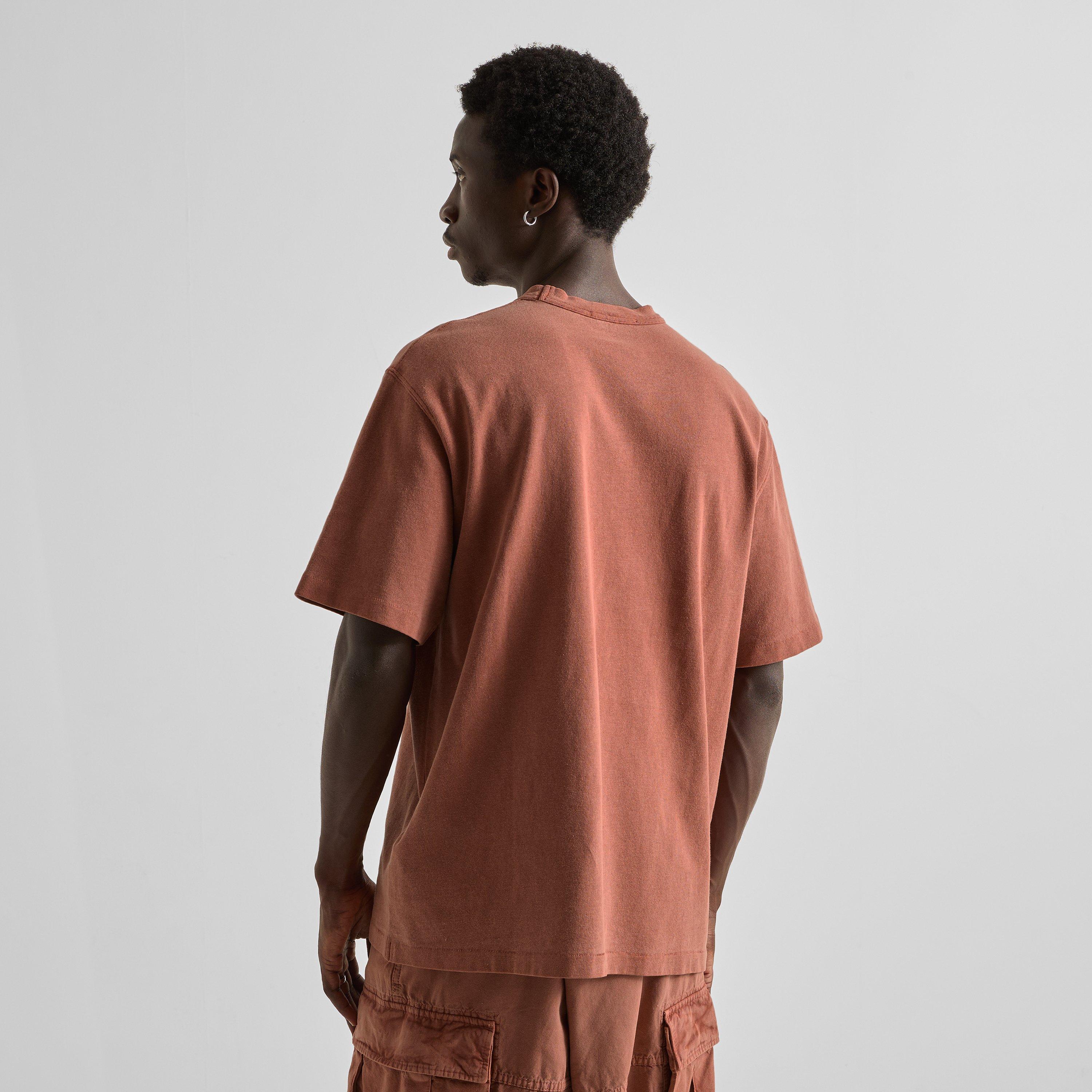 Brick Red V0015 - Stone Island - Men's Cotton T-Shirt - 4