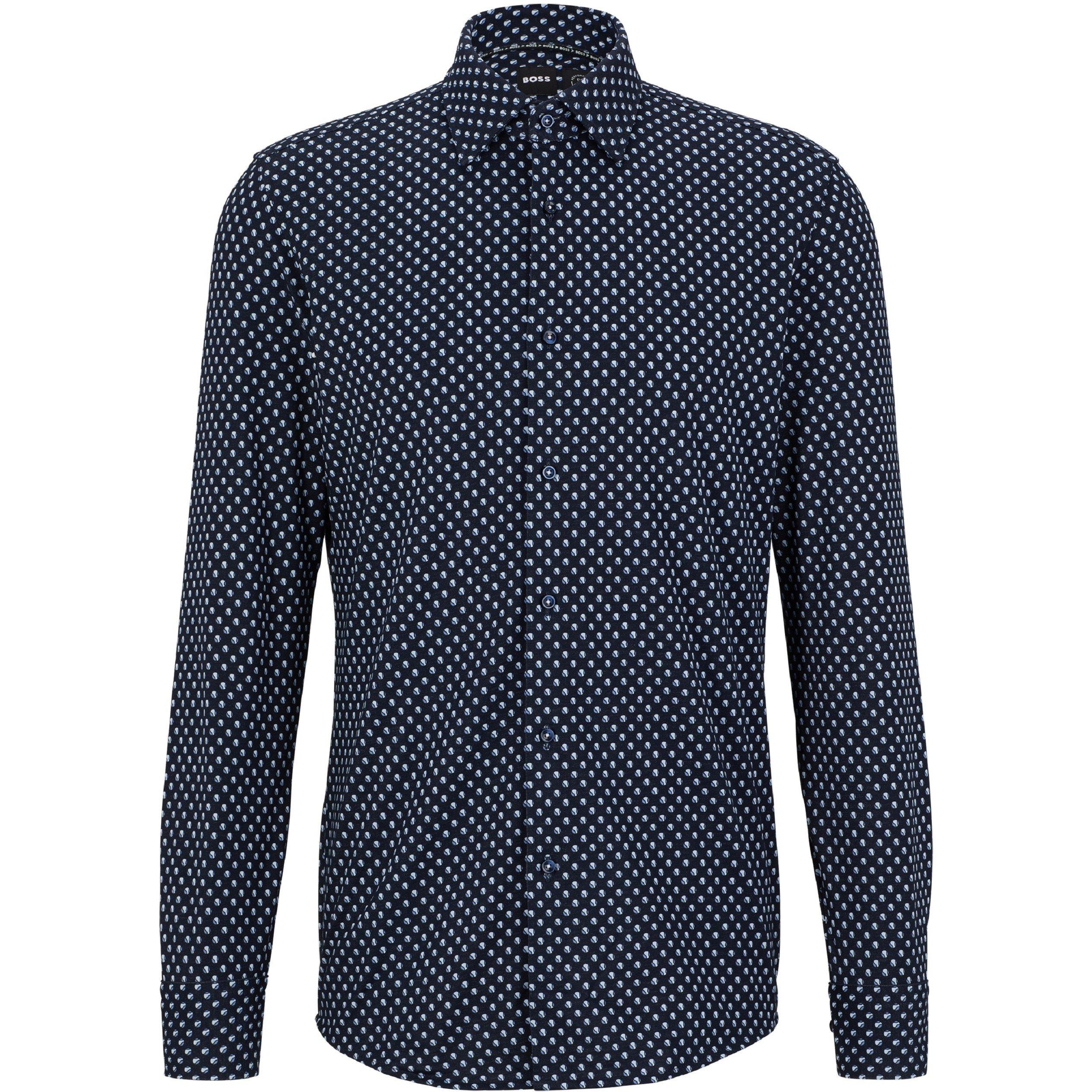 Dark Blue - Boss - Men's P-Hank-Kent-C1-222 Slim Fit T-Shirt