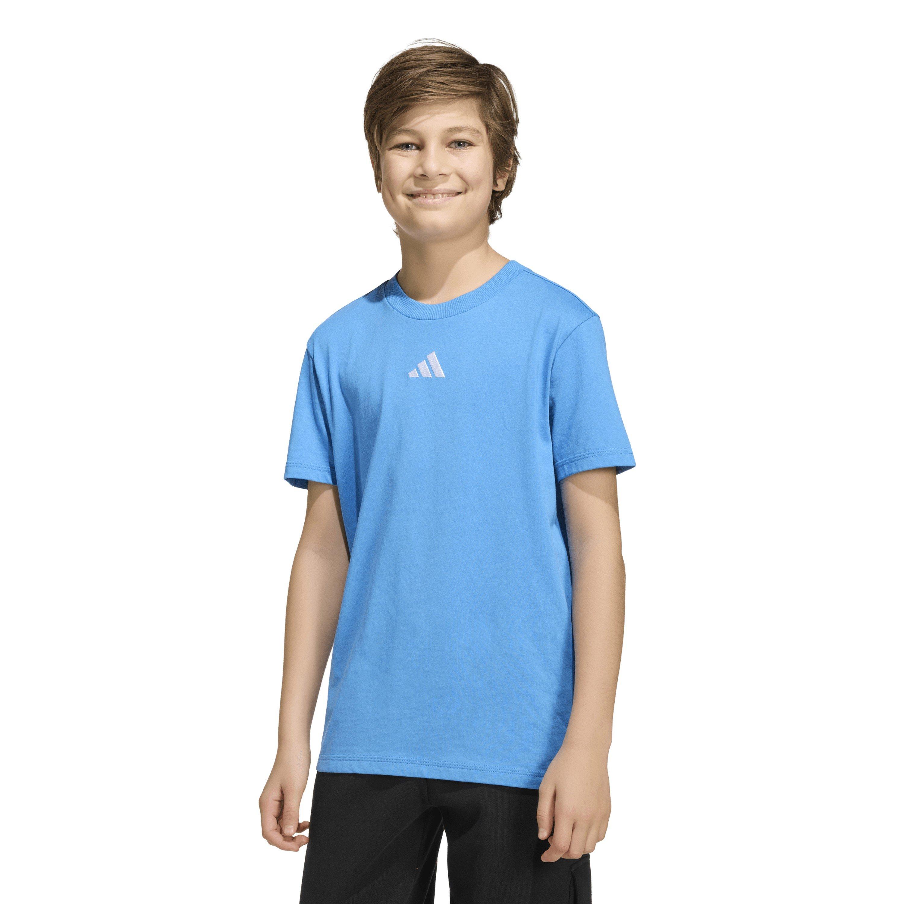 Ray blue/White - adidas - Essentials Juniors T-Shirt - 4