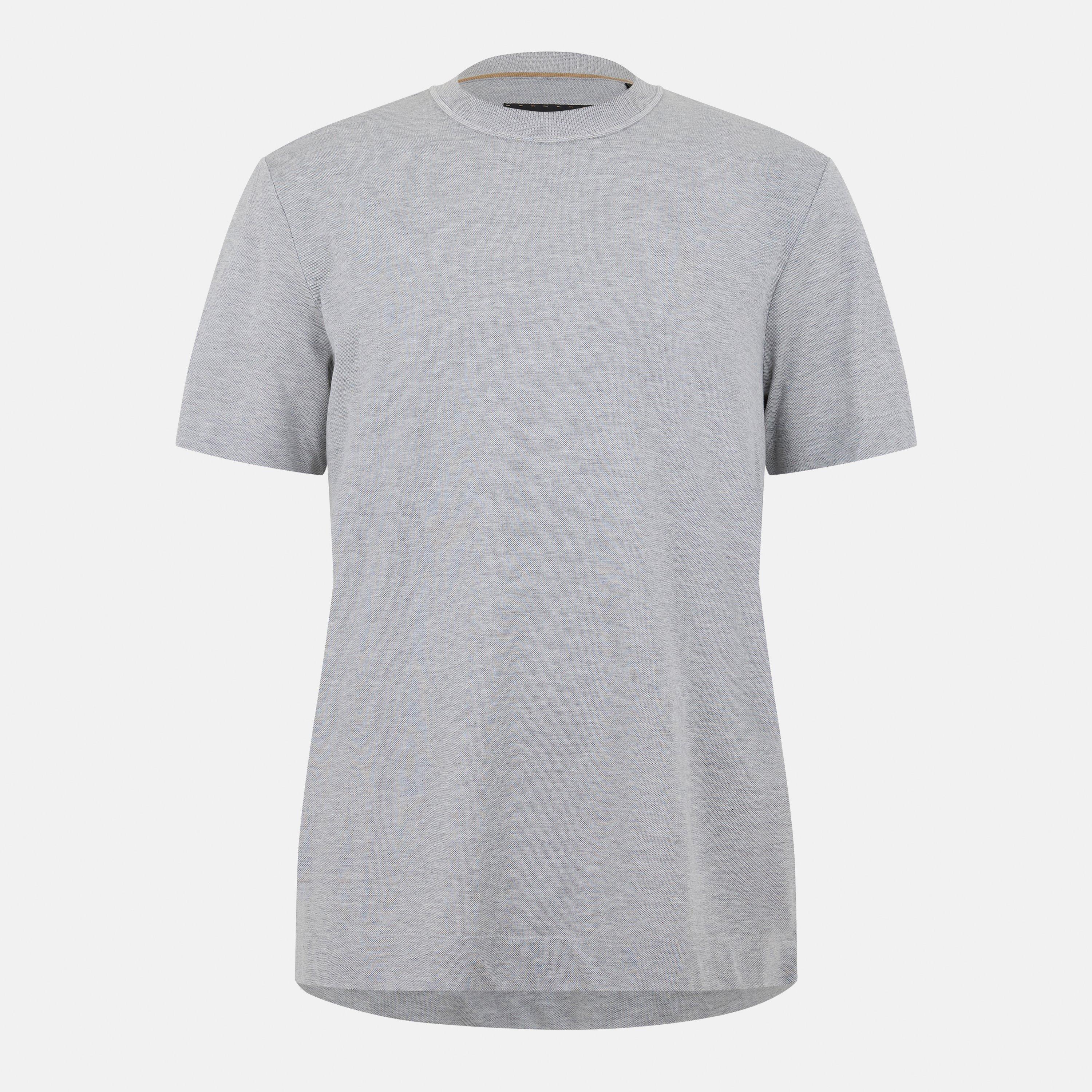 Boss Men's Tesar Regular Fit T-Shirt - Silver - 2XL