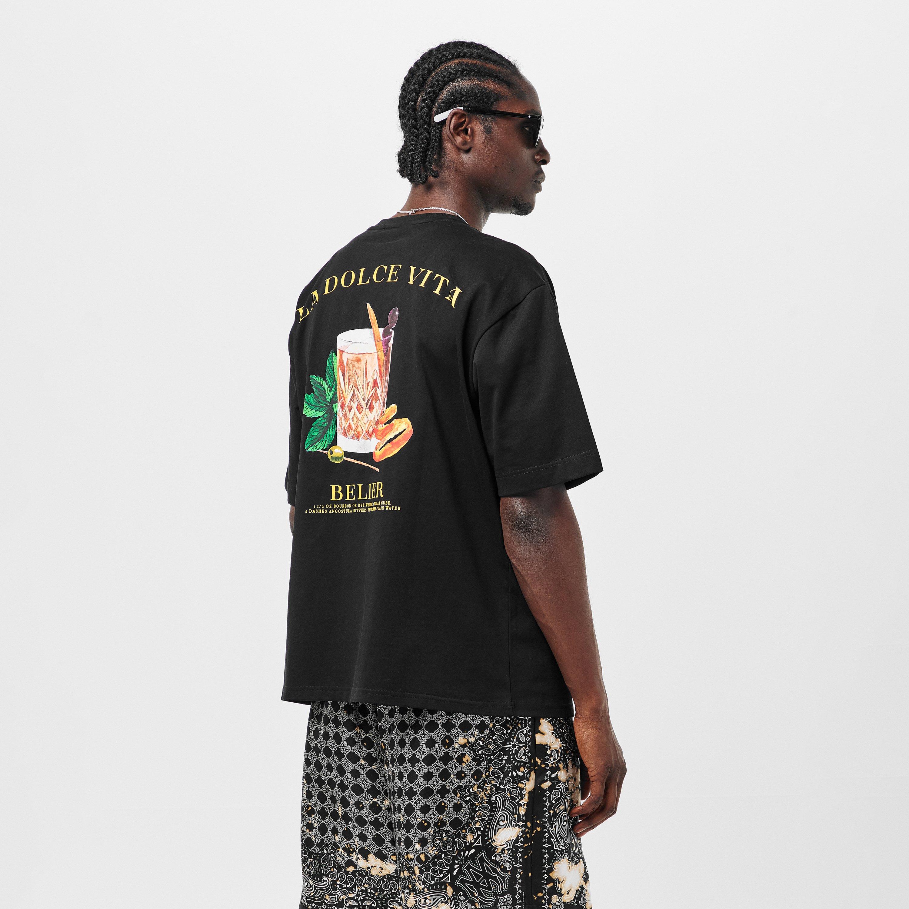 Black - BELIER - Men's Old Fashioned Regular Fit T-Shirt - 4