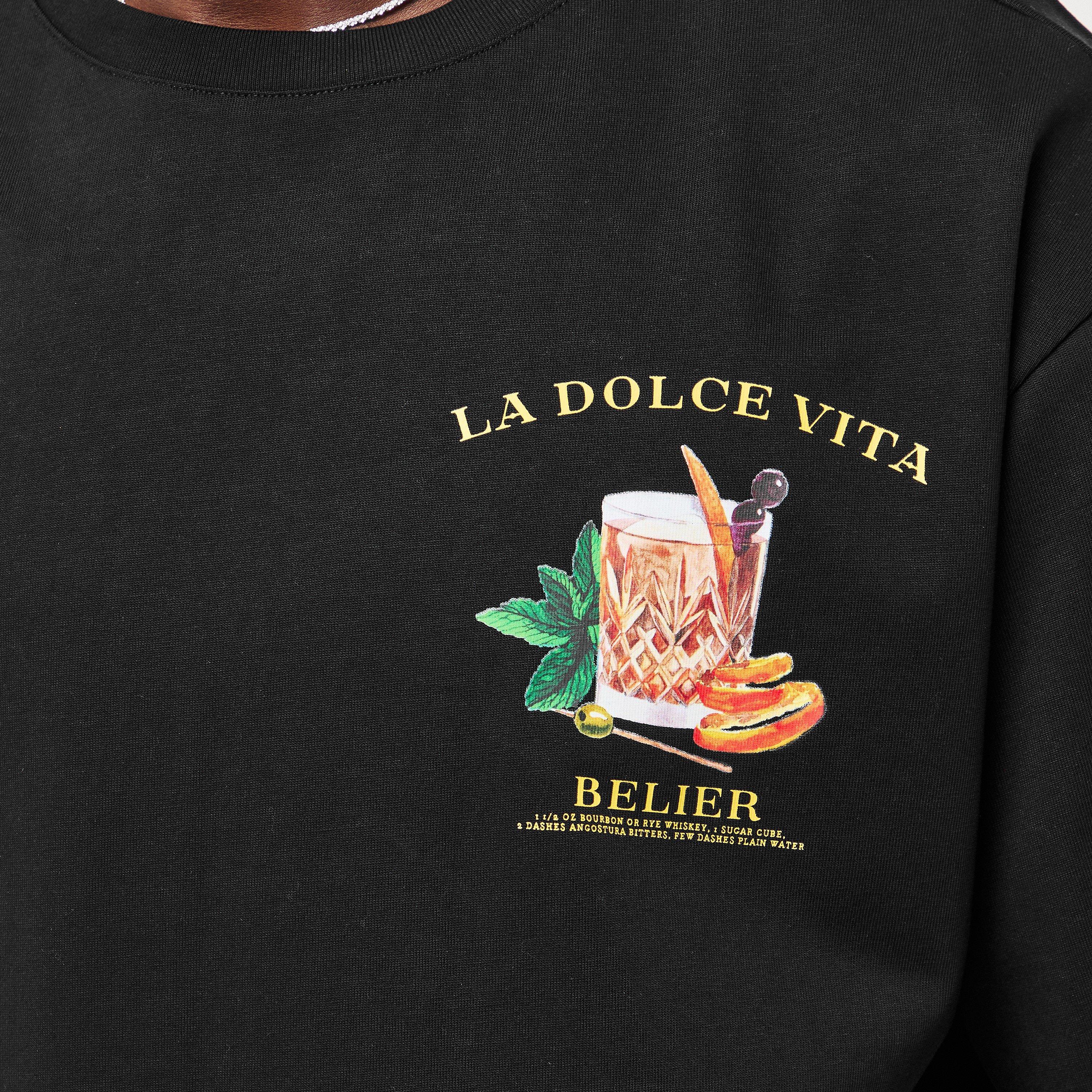 Black - BELIER - Men's Old Fashioned Regular Fit T-Shirt - 5