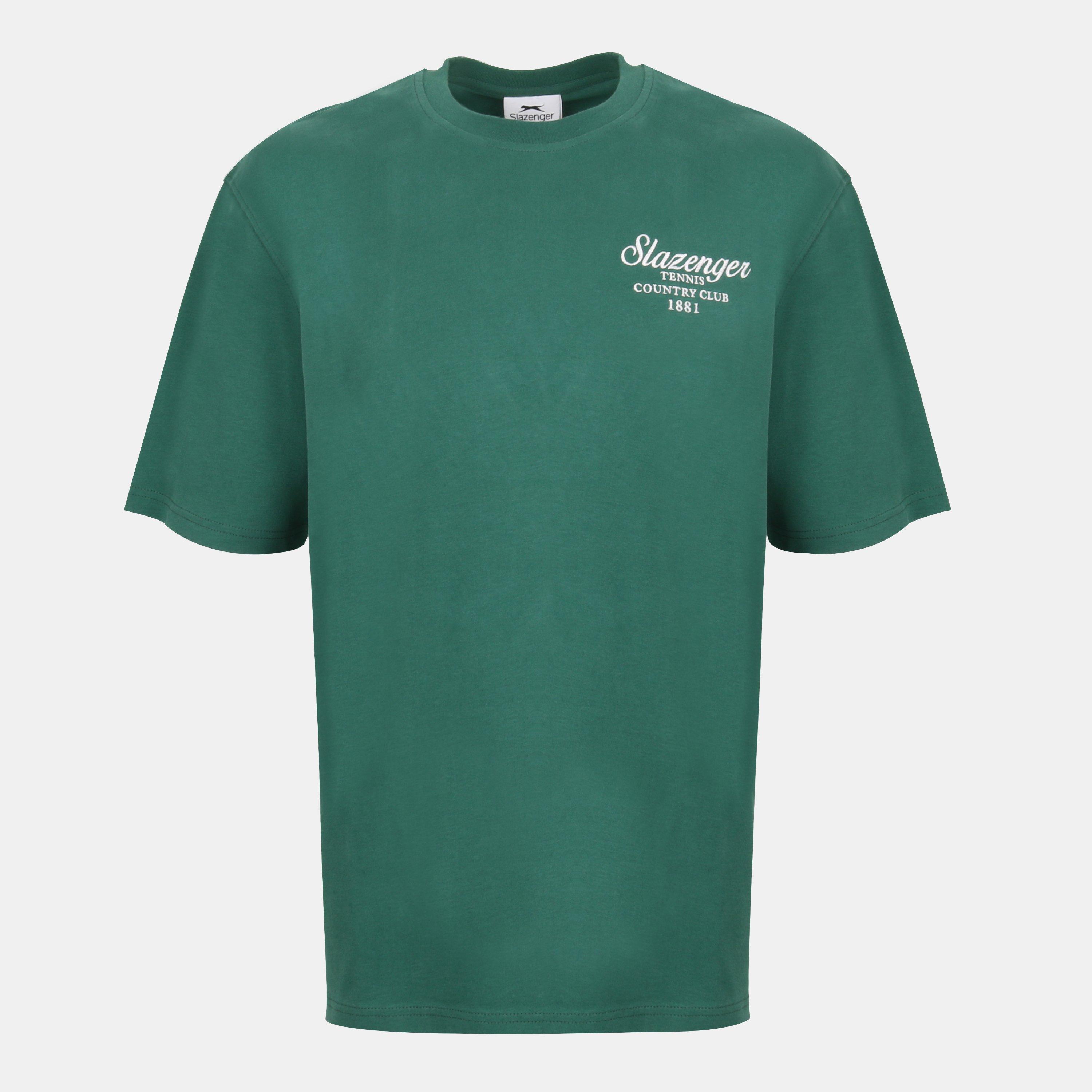 Slazenger Men's Slaz Tennis Oversized T-Shirt - Green - S
