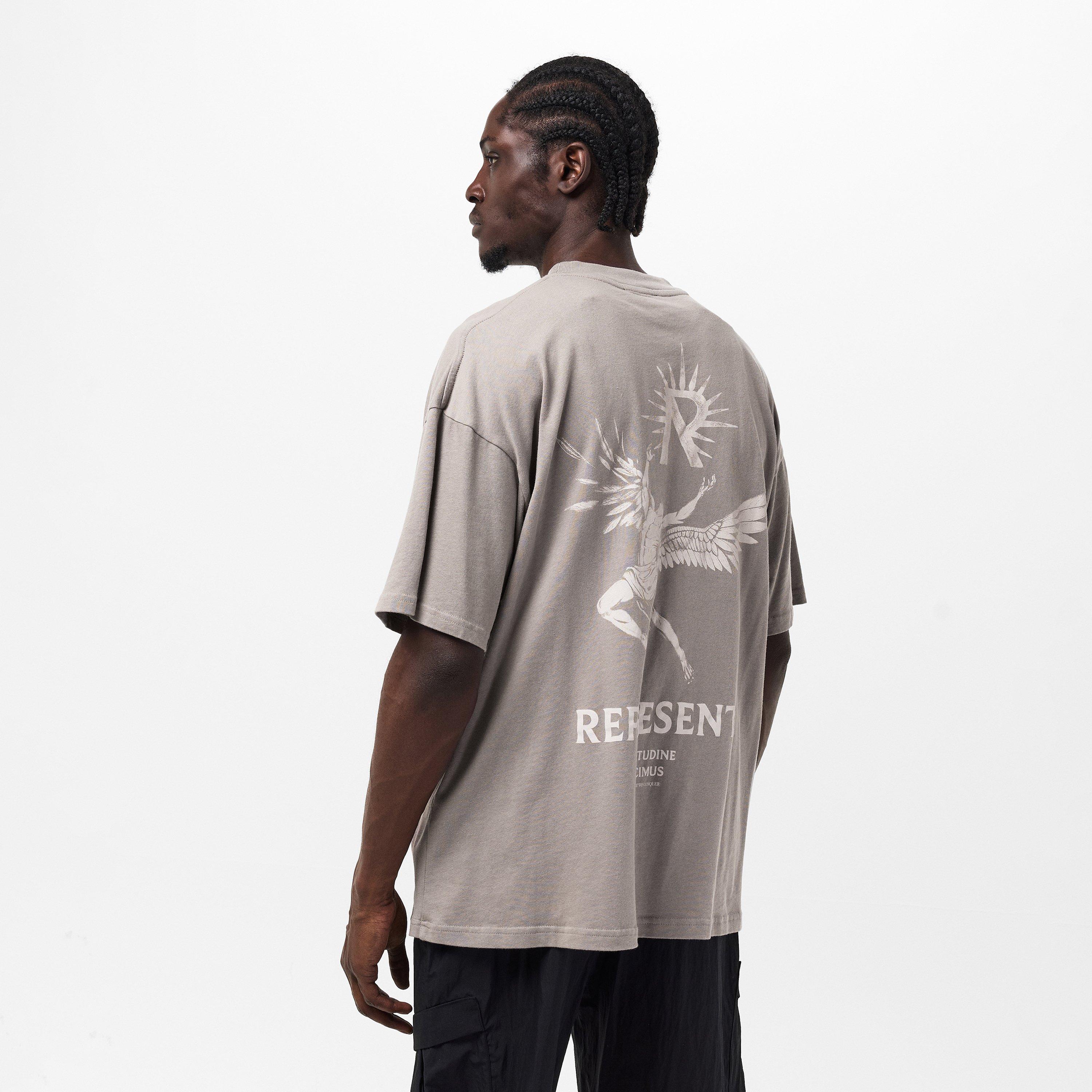 Taupe - Represent - Men's Rep Icarus Regular Fit T-Shirt - 4