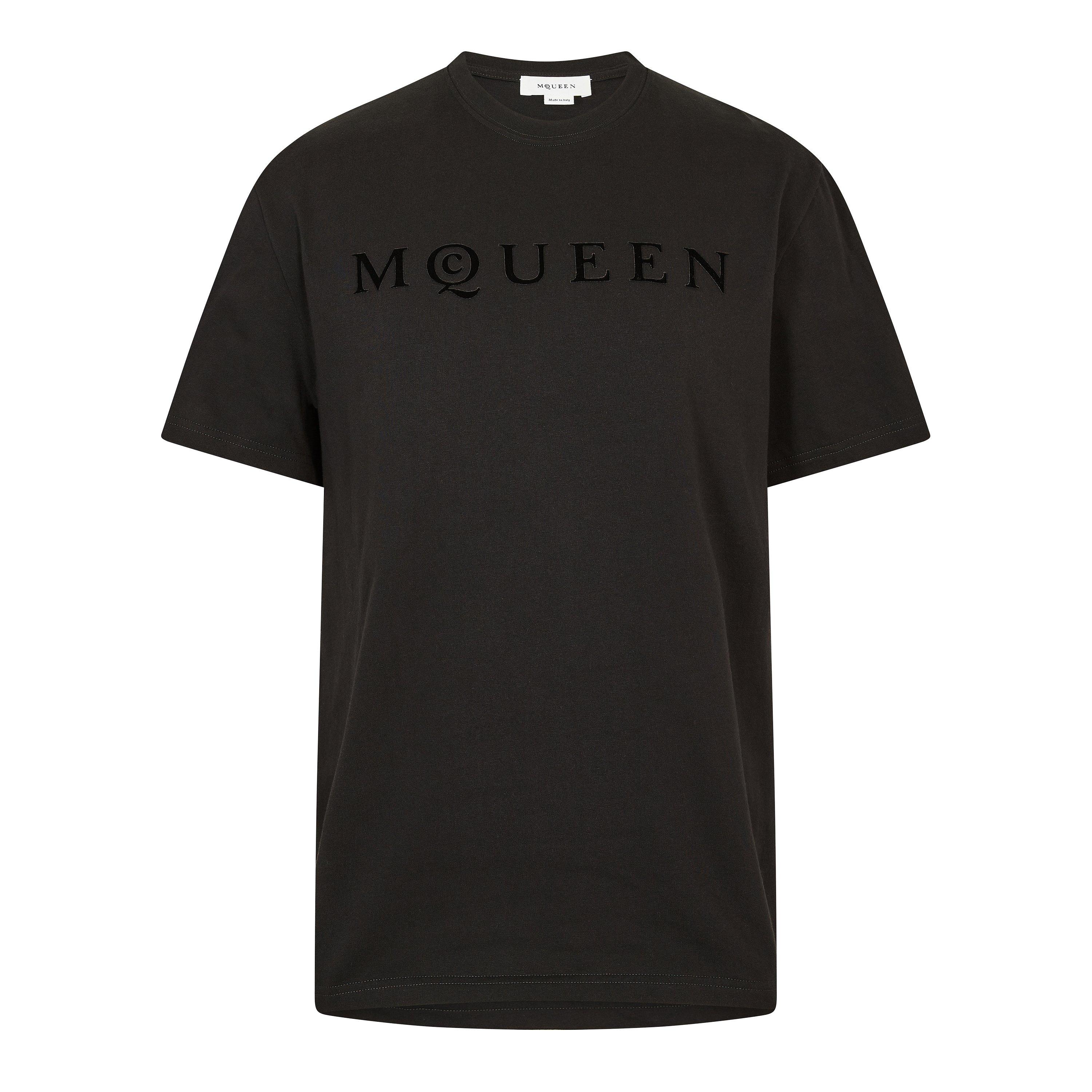Black/Black - Alexander McQueen - Alex Flock Prnt T-s Sn61 - 1