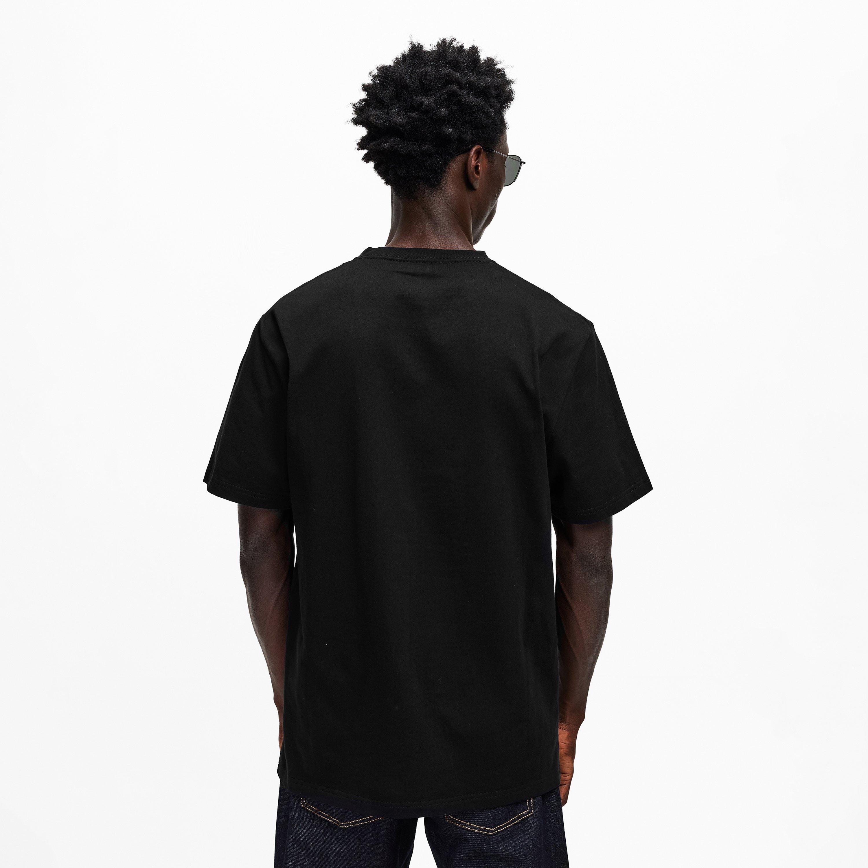 Black/Black - Alexander McQueen - Men's Alex Flock Print T-Shirt - 4