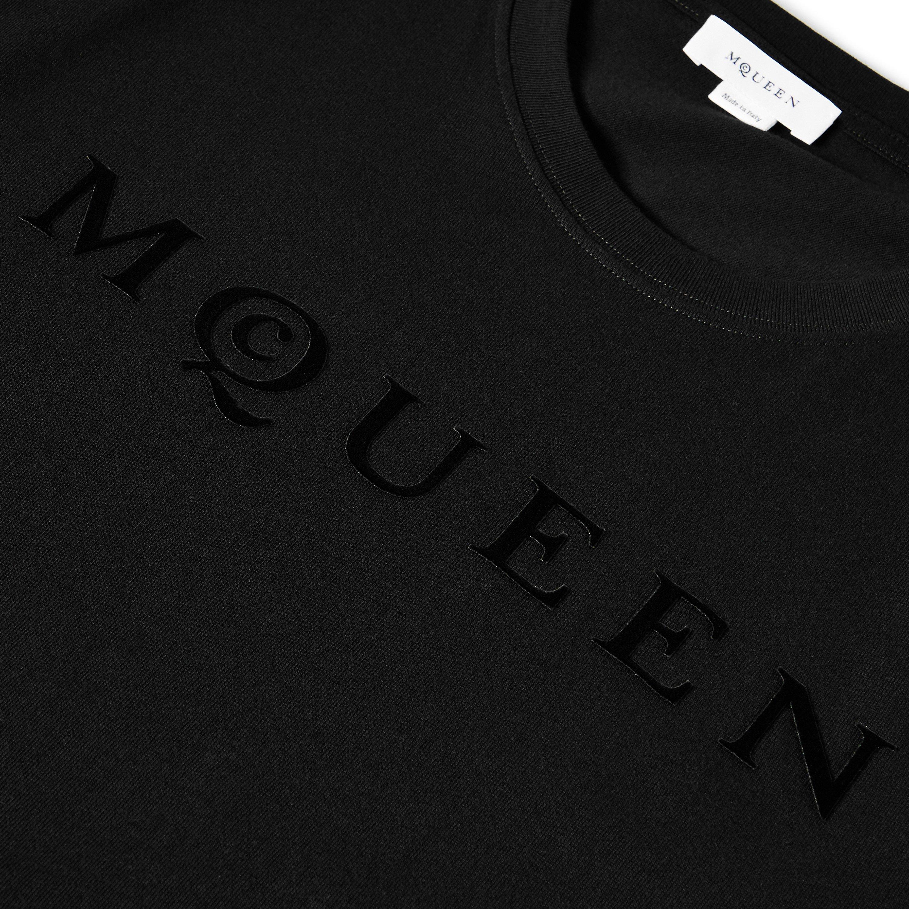 Black/Black - Alexander McQueen - Men's Alex Flock Print T-Shirt - 5