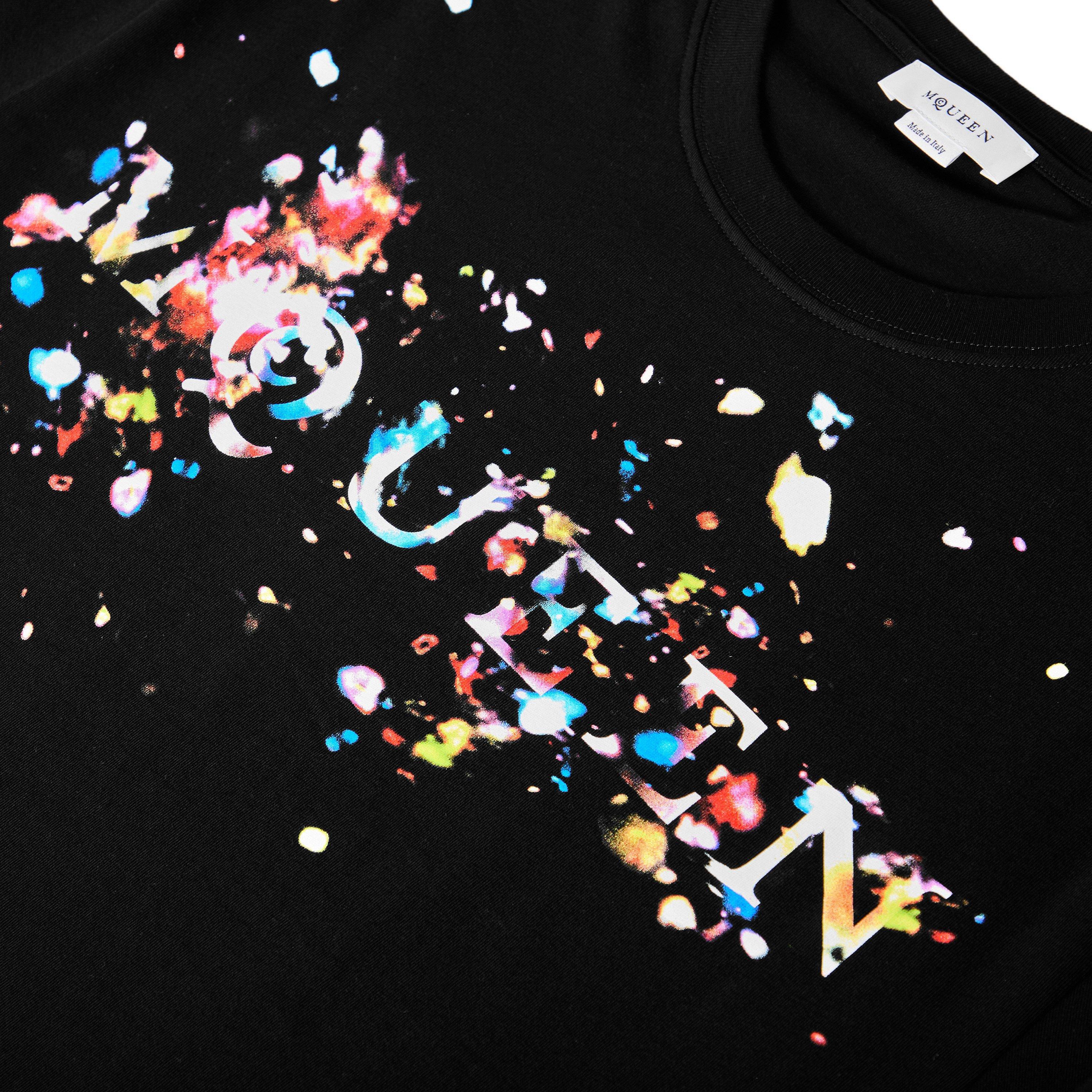 Black/Multi - Alexander McQueen - Men's Alex Confetti Print T-Shirt - 5