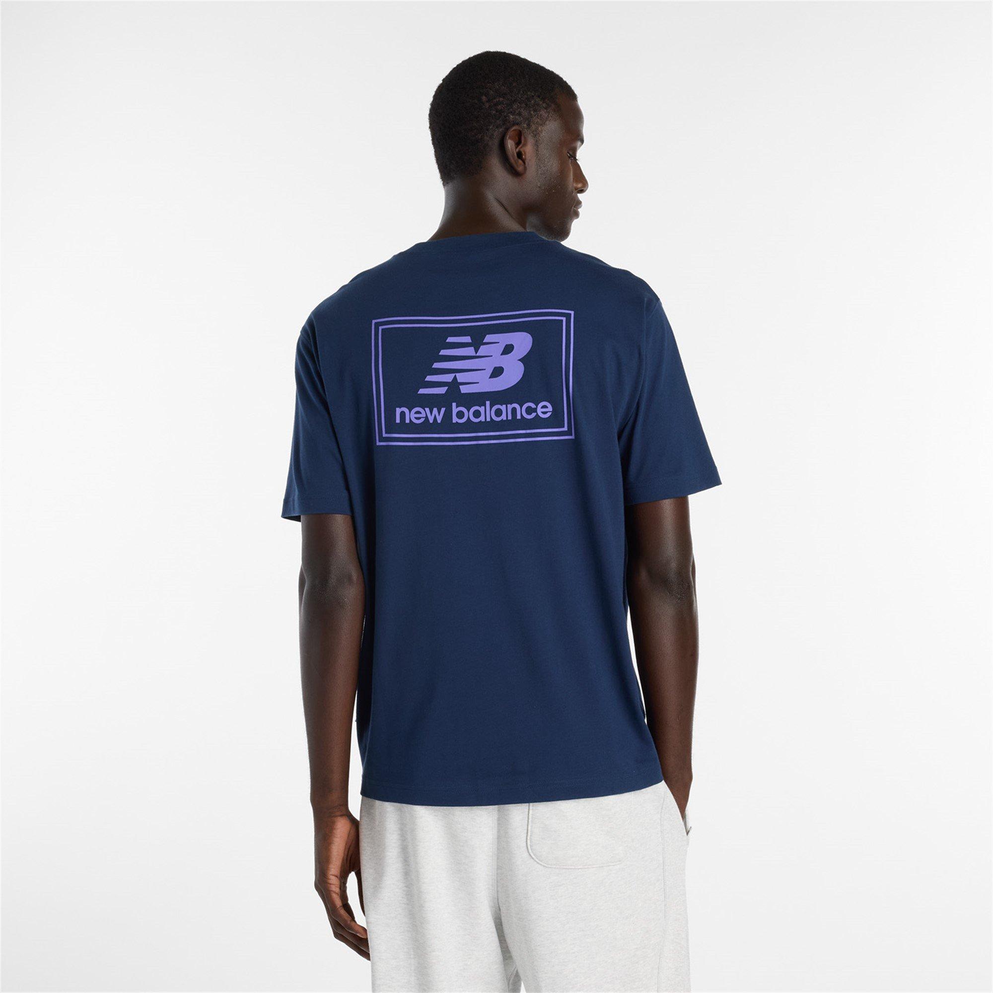 Navy - New Balance - NBLS Logo T-Shirt Sn63 - 3