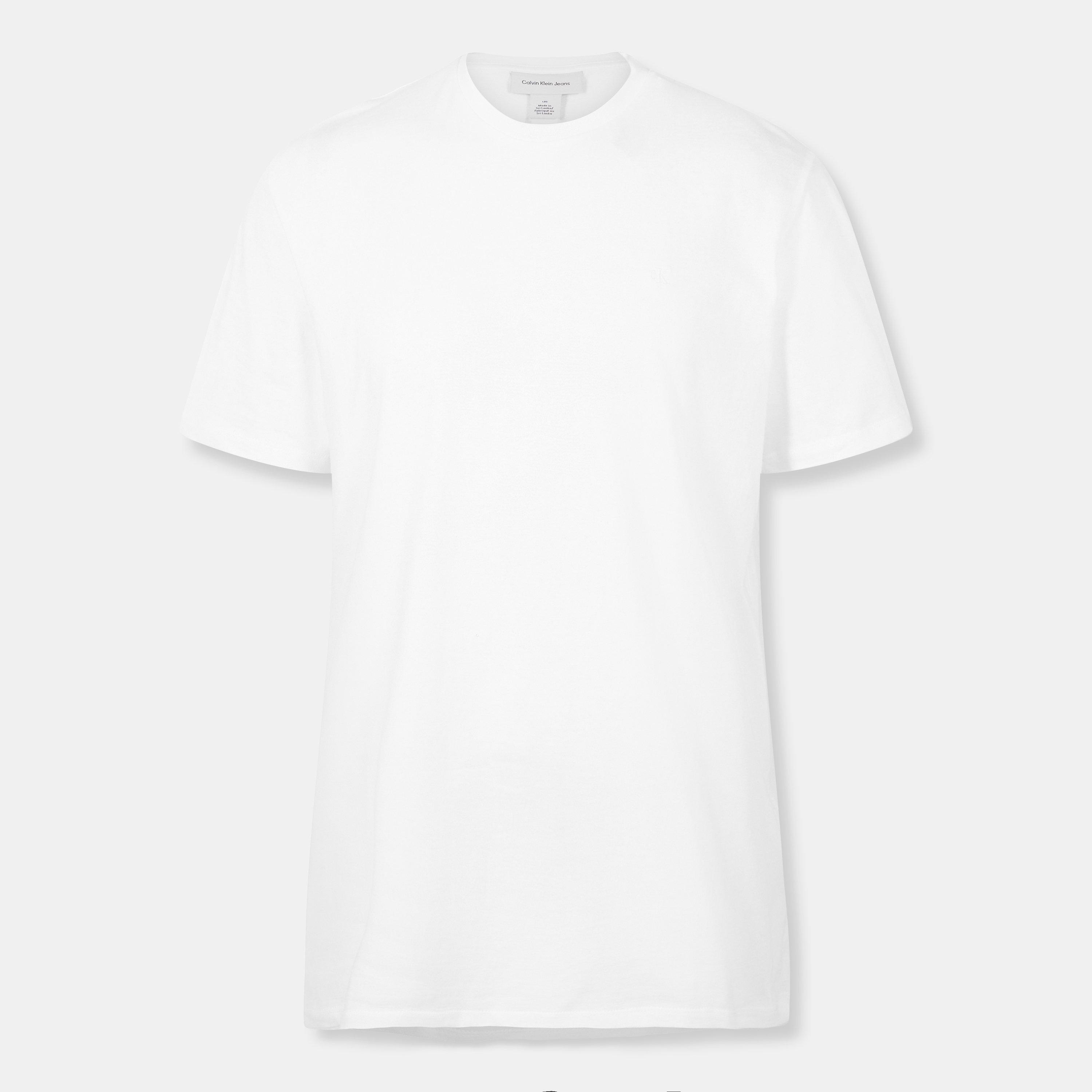 Calvin Klein Jeans Men's Short Sleeve Crew Neck T-Shirt - White Yaf - XL