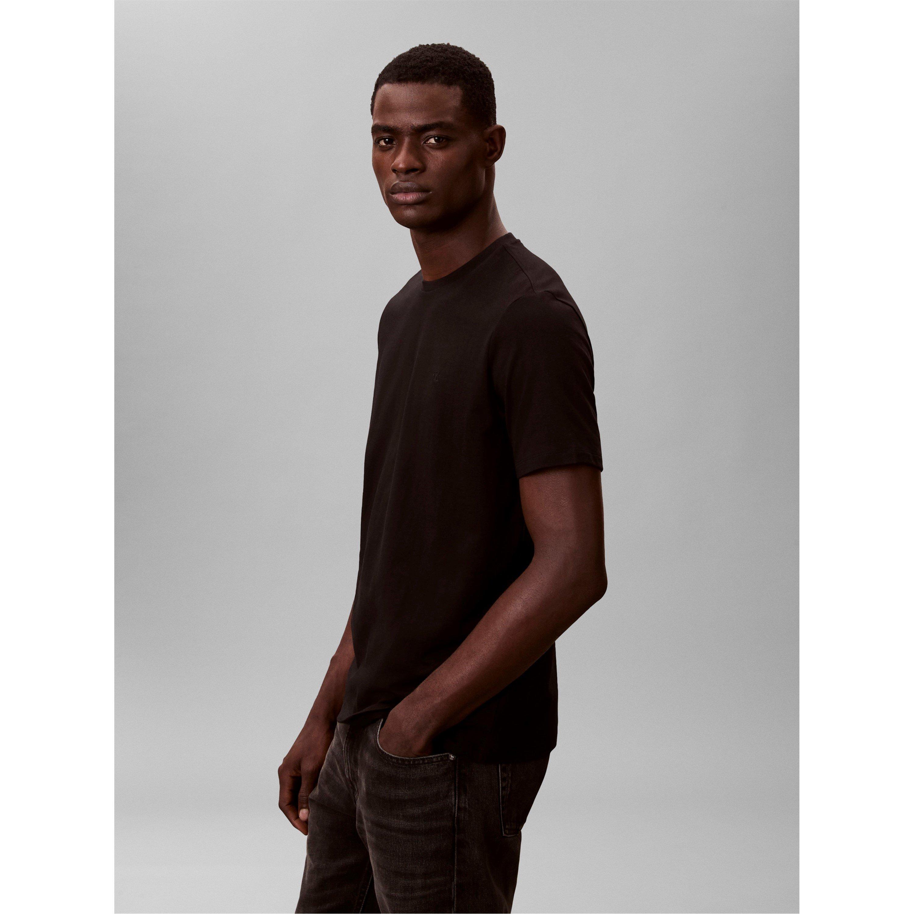 Black - Calvin Klein Jeans - Men's CKJ Short-Sleeve Crew Regular Fit T-Shirt - 3