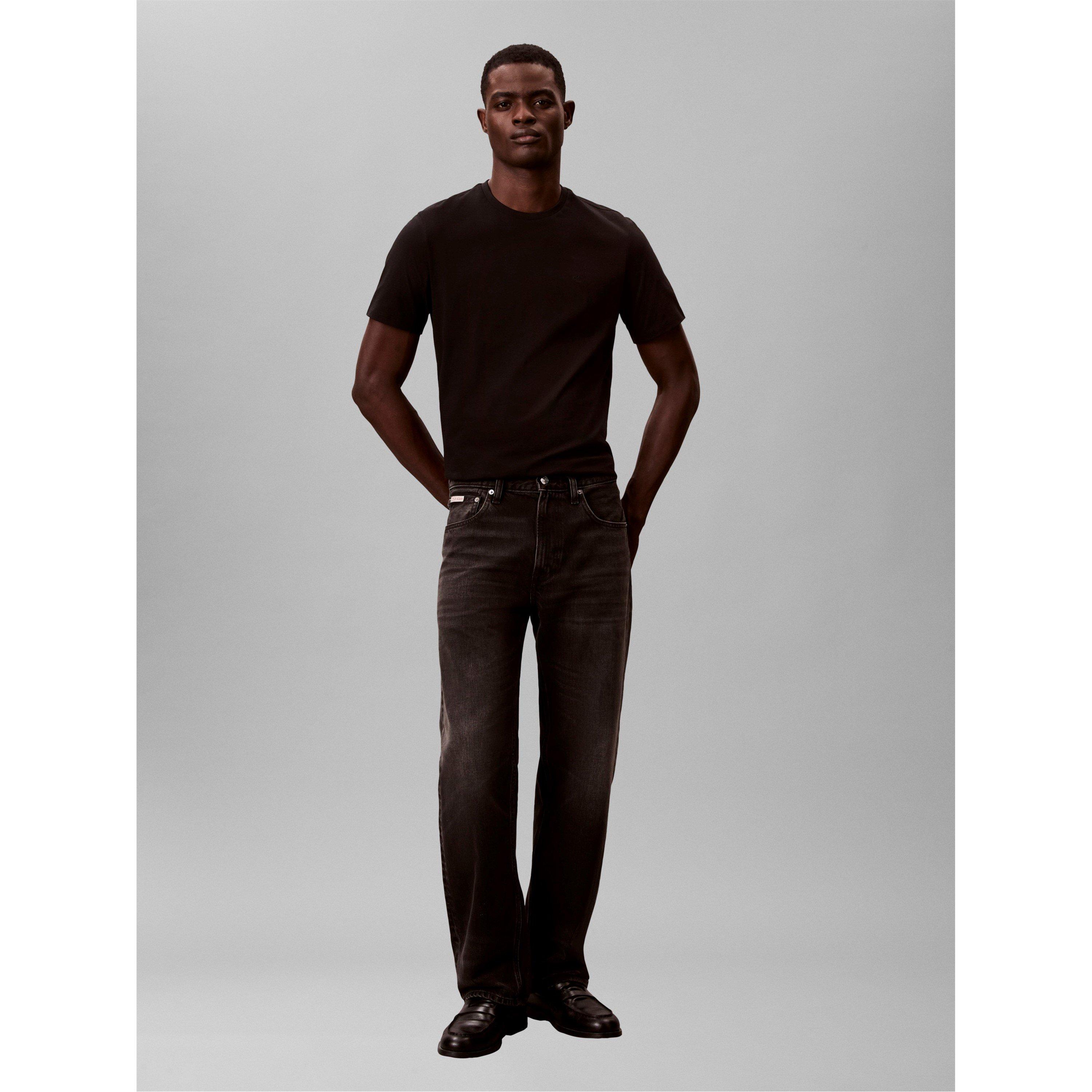 Black - Calvin Klein Jeans - Men's CKJ Short-Sleeve Crew Regular Fit T-Shirt - 4