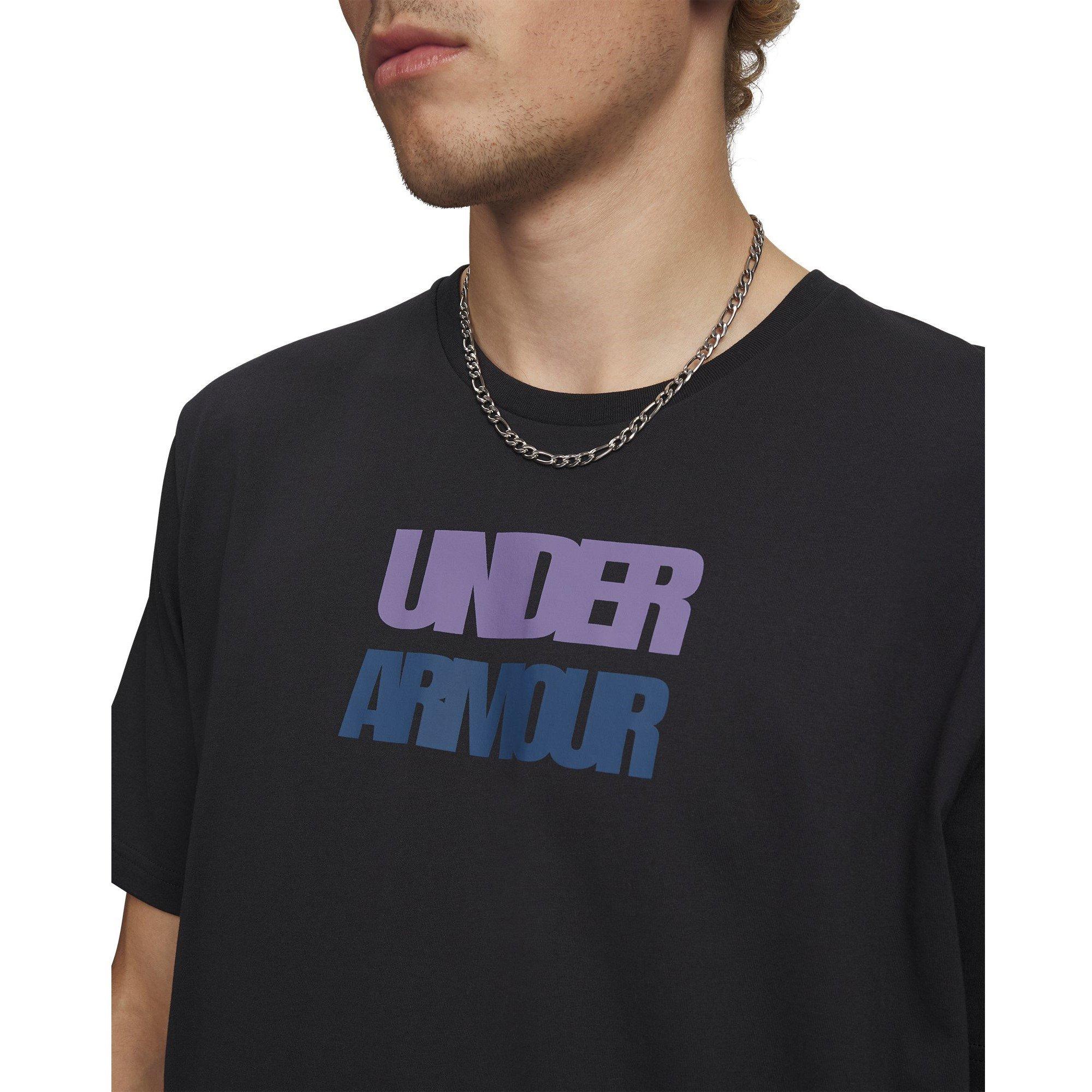 Schwarz/Lila - Under Armour - UA Block Logo SS Sn09 - 3
