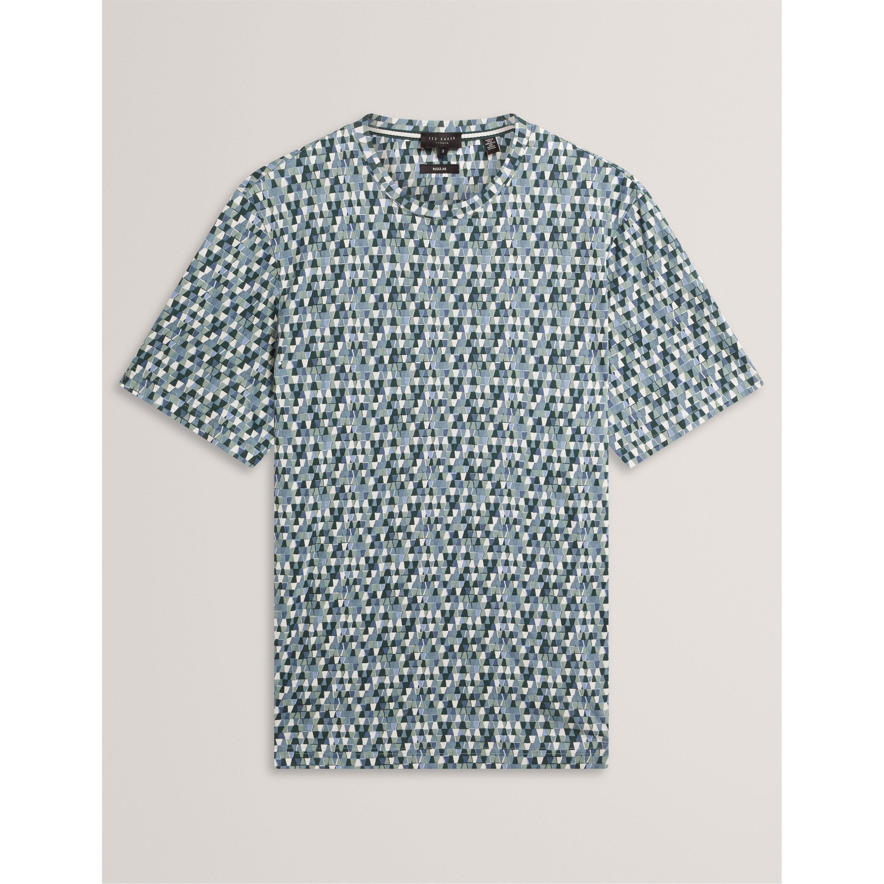 Sky-Blue - Ted Baker - Ted SS TriGeo Tee Sn62 - 1