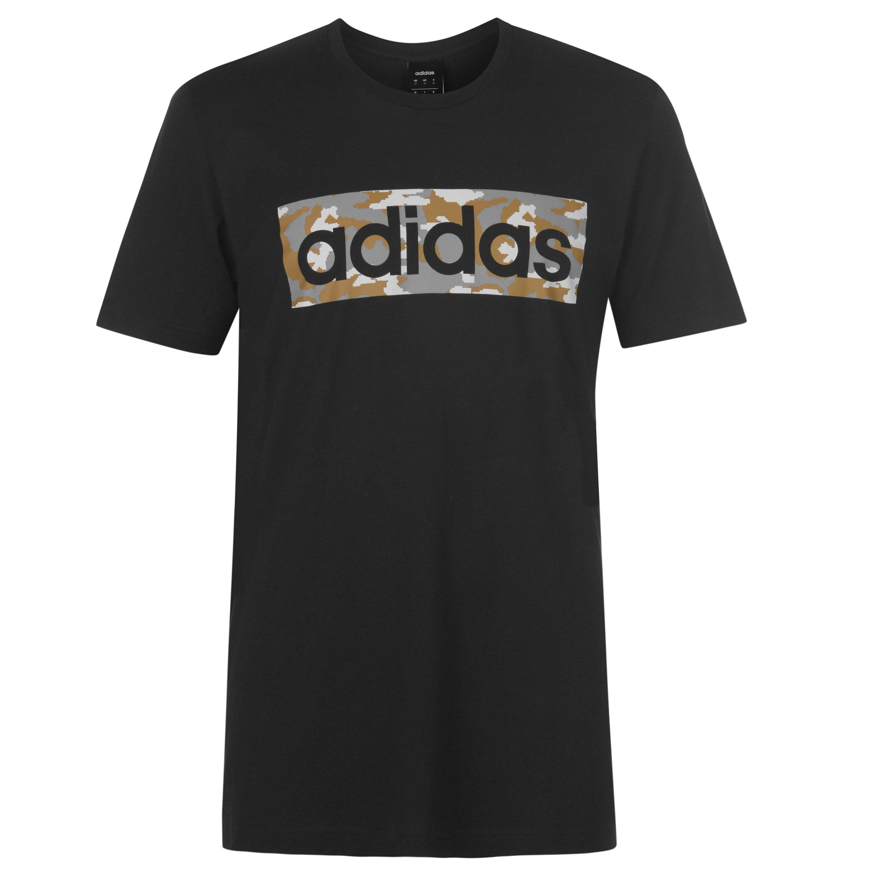 adidas camo linear t shirt mens