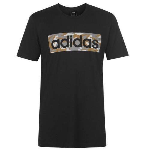 Blk/Khaki/Grey - adidas - Linear Camo Men's T-shirt - 1